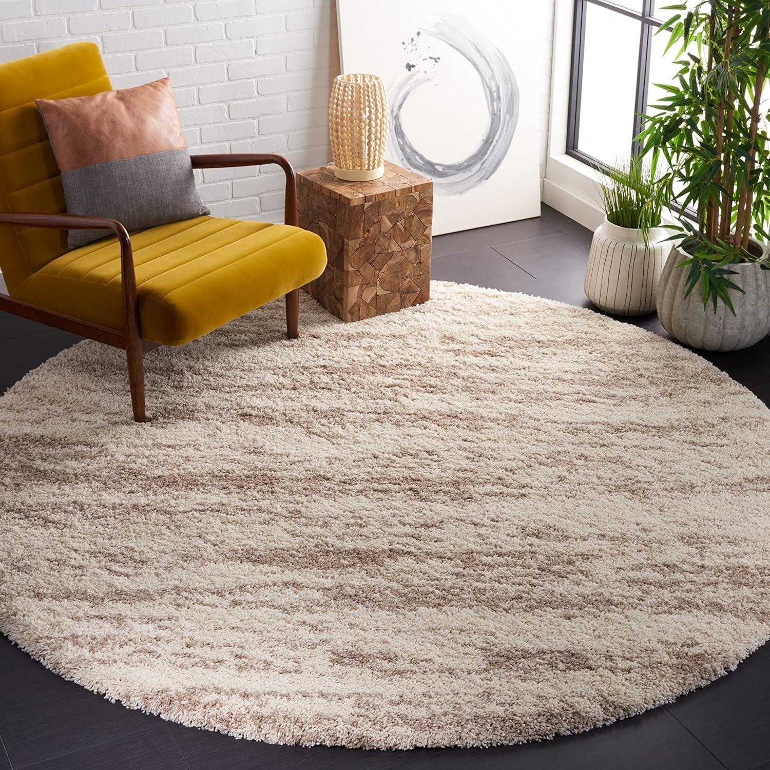 image:imageSAFAVIEH Hudson Shag Collection Area Rug 6 x 9 Ivory amp Beige Modern Design NonShedding amp Easy Care 2inch Thick Ideal for High Traffic Areas in Living Room Bedroom SGH206BIvoryBeige