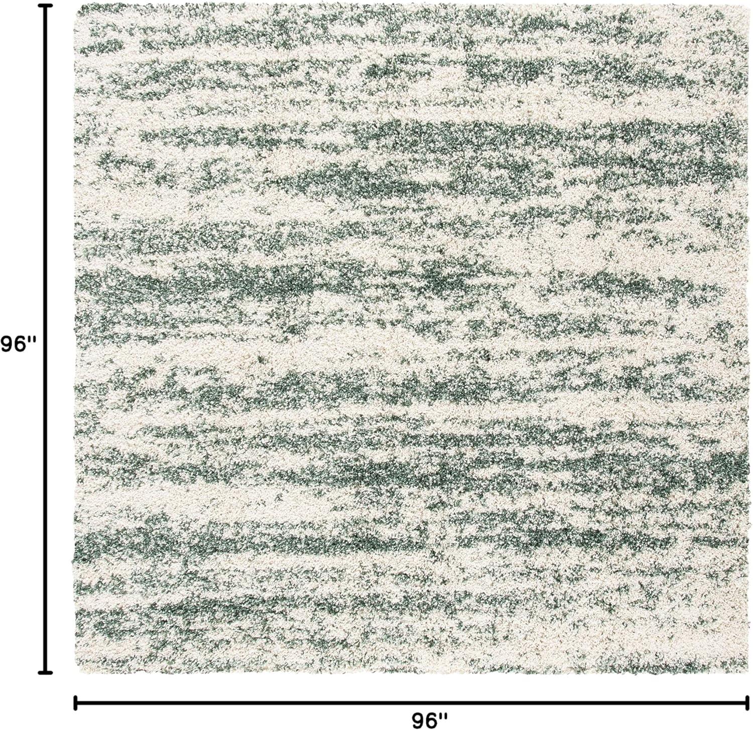 image:imageSAFAVIEH Hudson Shag Collection Area Rug 6 x 9 Ivory amp Beige Modern Design NonShedding amp Easy Care 2inch Thick Ideal for High Traffic Areas in Living Room Bedroom SGH206BIvoryGreen