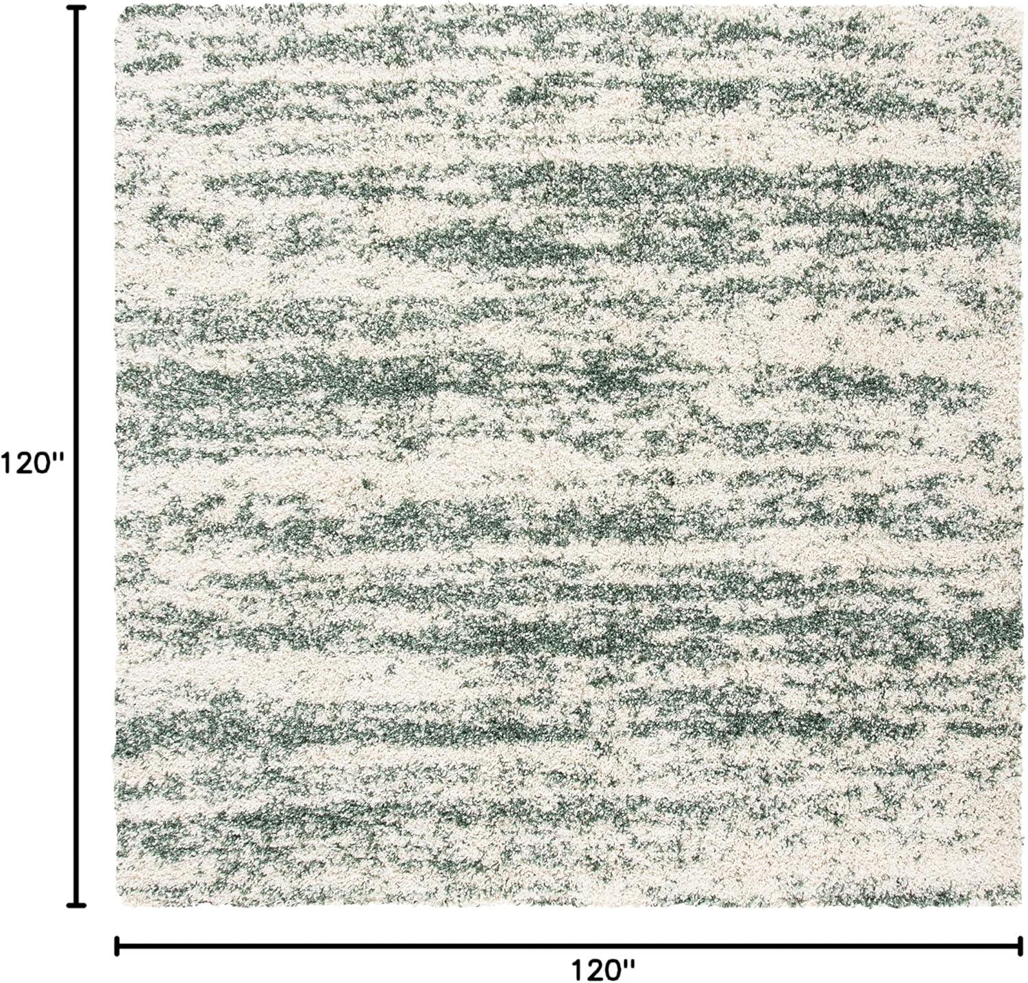 image:imageSAFAVIEH Hudson Shag Collection Area Rug 6 x 9 Ivory amp Beige Modern Design NonShedding amp Easy Care 2inch Thick Ideal for High Traffic Areas in Living Room Bedroom SGH206BIvoryGreen