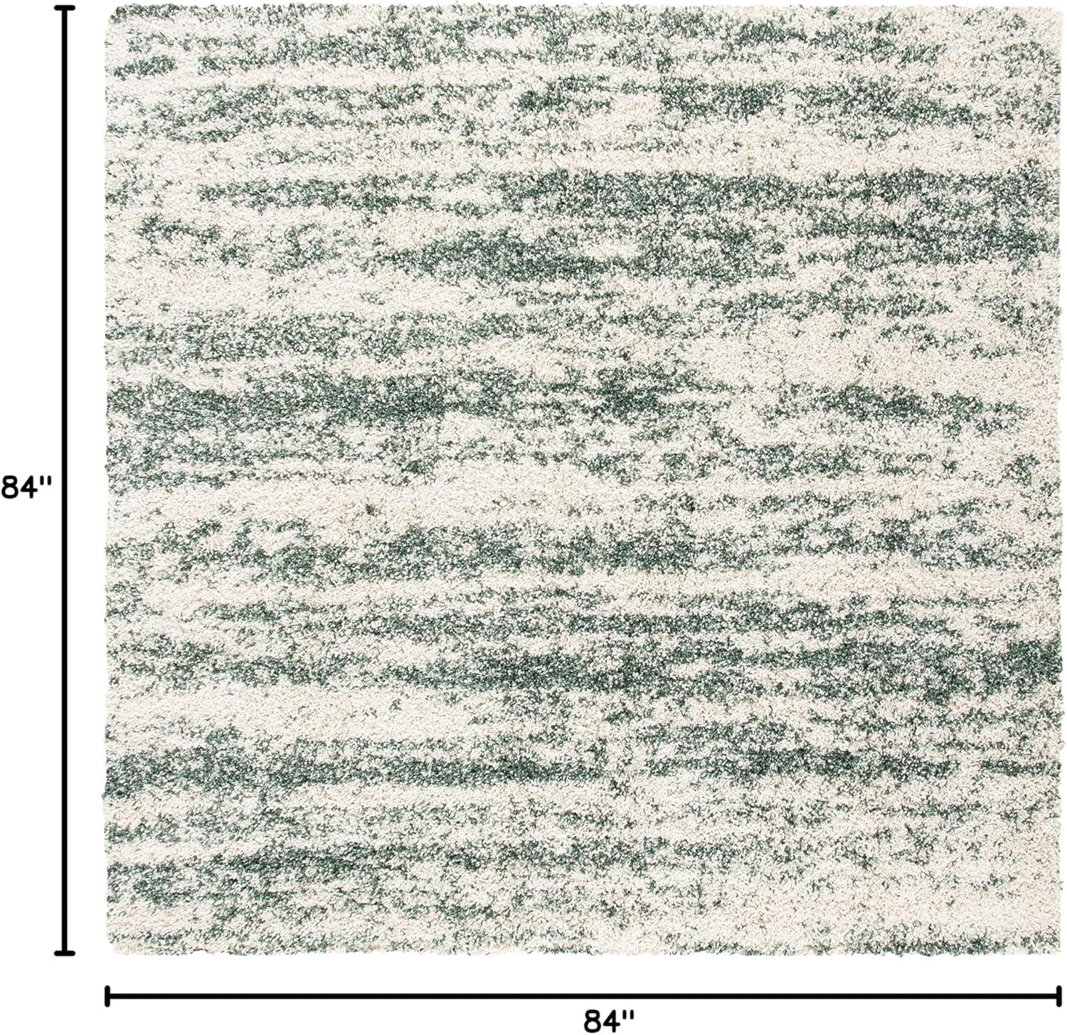 image:imageSAFAVIEH Hudson Shag Collection Area Rug 6 x 9 Ivory amp Beige Modern Design NonShedding amp Easy Care 2inch Thick Ideal for High Traffic Areas in Living Room Bedroom SGH206BIvoryGreen