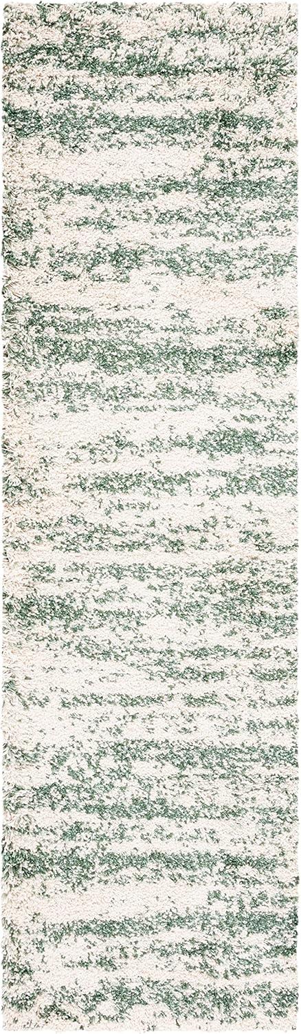 image:imageSAFAVIEH Hudson Shag Collection Area Rug 6 x 9 Ivory amp Beige Modern Design NonShedding amp Easy Care 2inch Thick Ideal for High Traffic Areas in Living Room Bedroom SGH206BIvoryGreen