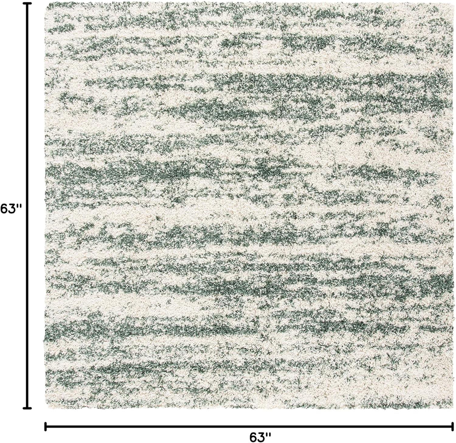 image:imageSAFAVIEH Hudson Shag Collection Area Rug 6 x 9 Ivory amp Beige Modern Design NonShedding amp Easy Care 2inch Thick Ideal for High Traffic Areas in Living Room Bedroom SGH206BIvoryGreen