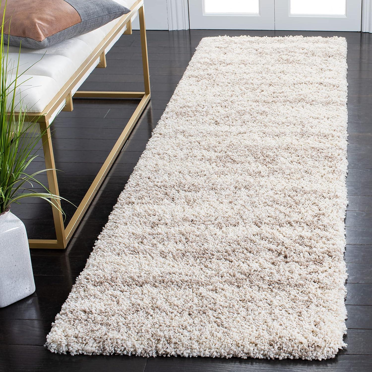 image:imageSAFAVIEH Hudson Shag Collection Area Rug 6 x 9 Ivory amp Beige Modern Design NonShedding amp Easy Care 2inch Thick Ideal for High Traffic Areas in Living Room Bedroom SGH206BIvoryBeige