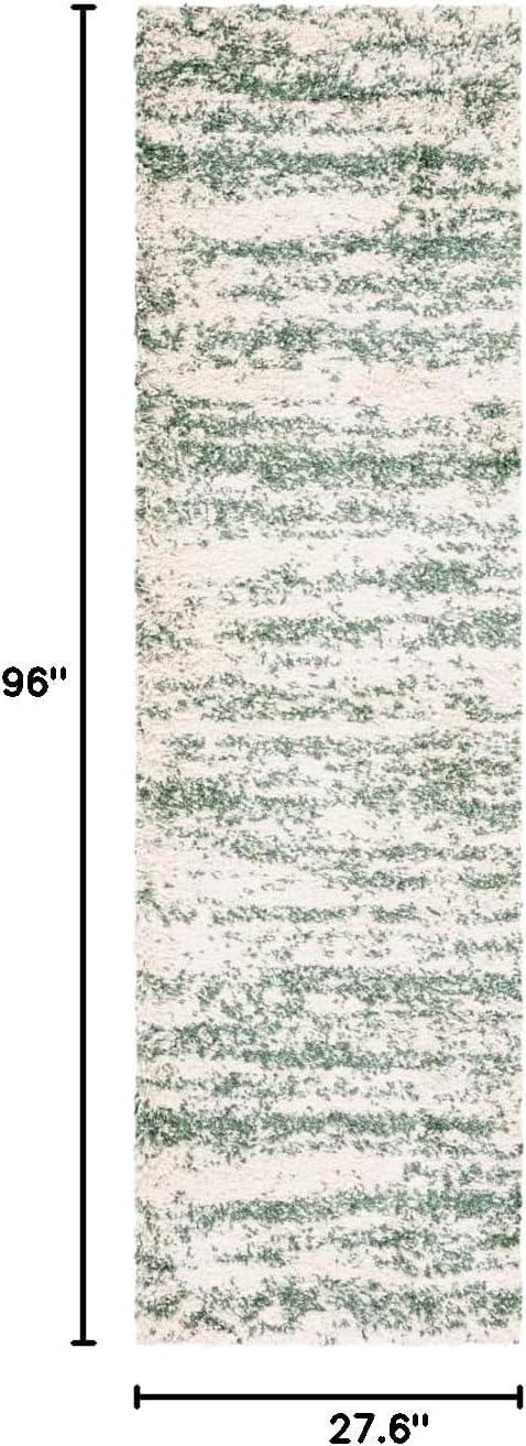 image:imageSAFAVIEH Hudson Shag Collection Area Rug 6 x 9 Ivory amp Beige Modern Design NonShedding amp Easy Care 2inch Thick Ideal for High Traffic Areas in Living Room Bedroom SGH206BIvoryGreen