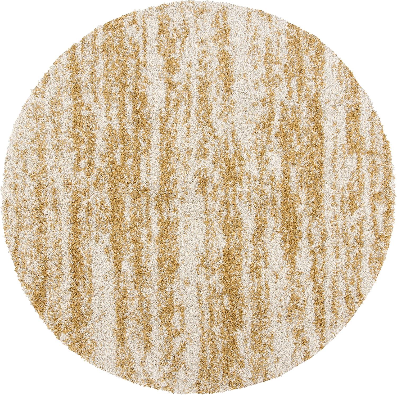 image:imageSAFAVIEH Hudson Shag Collection Area Rug 6 x 9 Ivory amp Beige Modern Design NonShedding amp Easy Care 2inch Thick Ideal for High Traffic Areas in Living Room Bedroom SGH206BIvoryGold