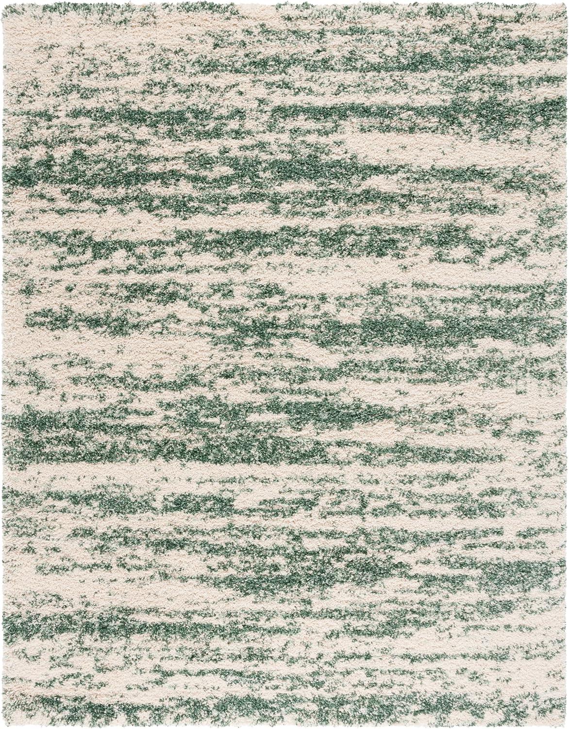image:imageSAFAVIEH Hudson Shag Collection Area Rug 6 x 9 Ivory amp Beige Modern Design NonShedding amp Easy Care 2inch Thick Ideal for High Traffic Areas in Living Room Bedroom SGH206BIvoryGreen