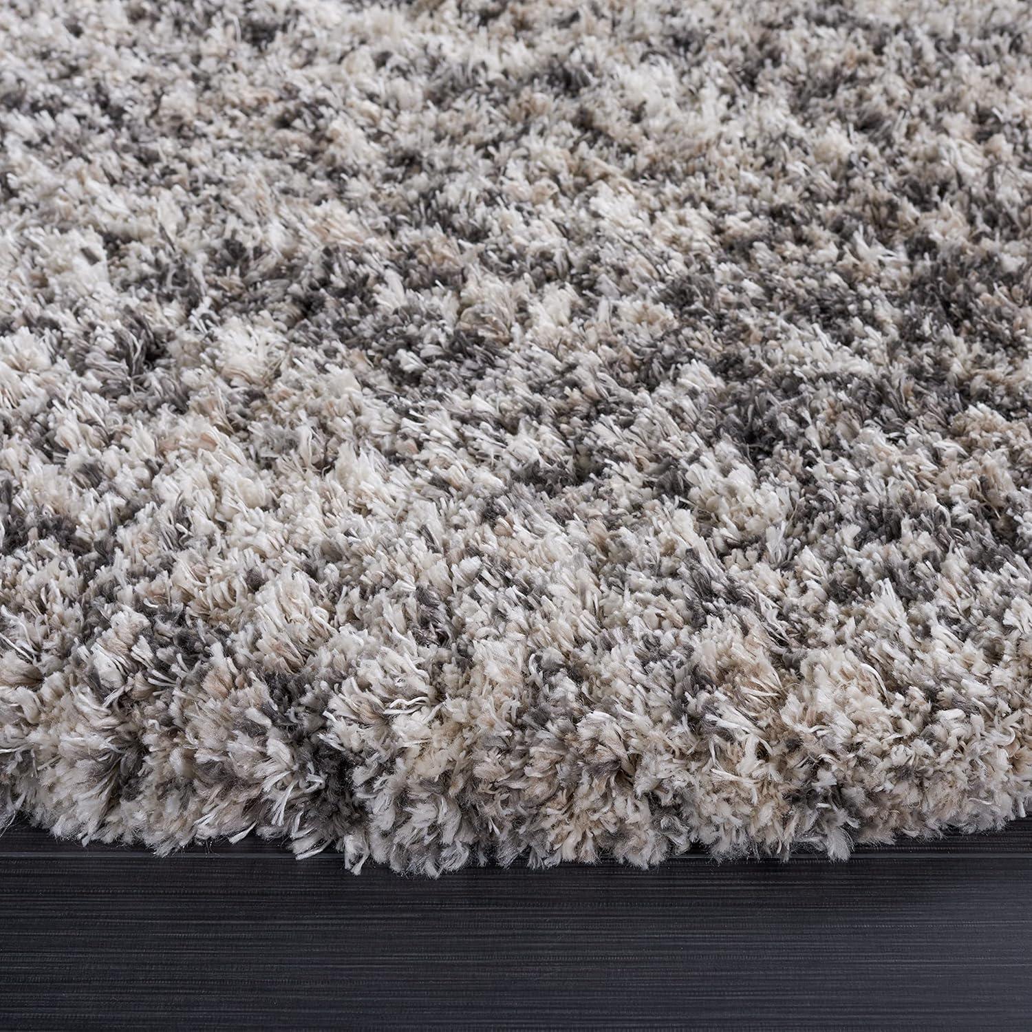image:imageSAFAVIEH Iceland Shag Collection Area Rug 9 x 12 Cream amp Grey Modern Design Easy Care 25inch Thick Ideal for High Traffic Areas in Living Room Bedroom ISG519ACreamGrey