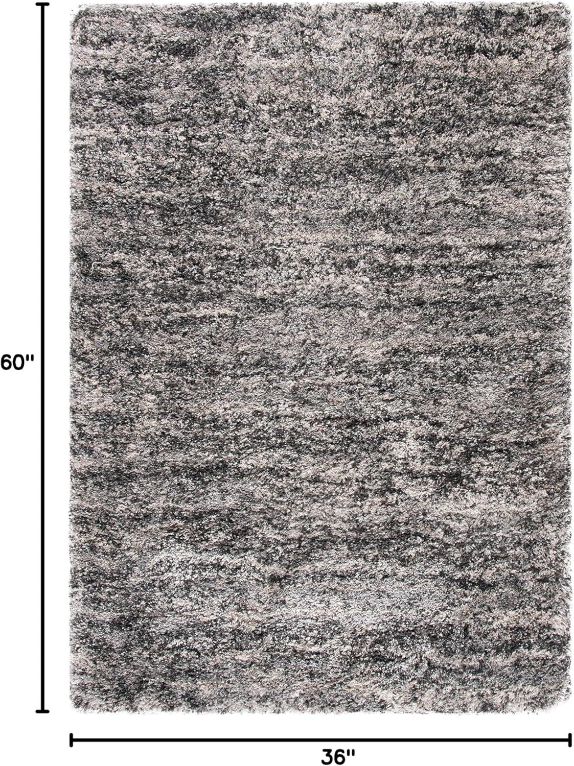 image:imageSAFAVIEH Iceland Shag Collection Area Rug 9 x 12 Cream amp Grey Modern Design Easy Care 25inch Thick Ideal for High Traffic Areas in Living Room Bedroom ISG519AGreyDark Grey
