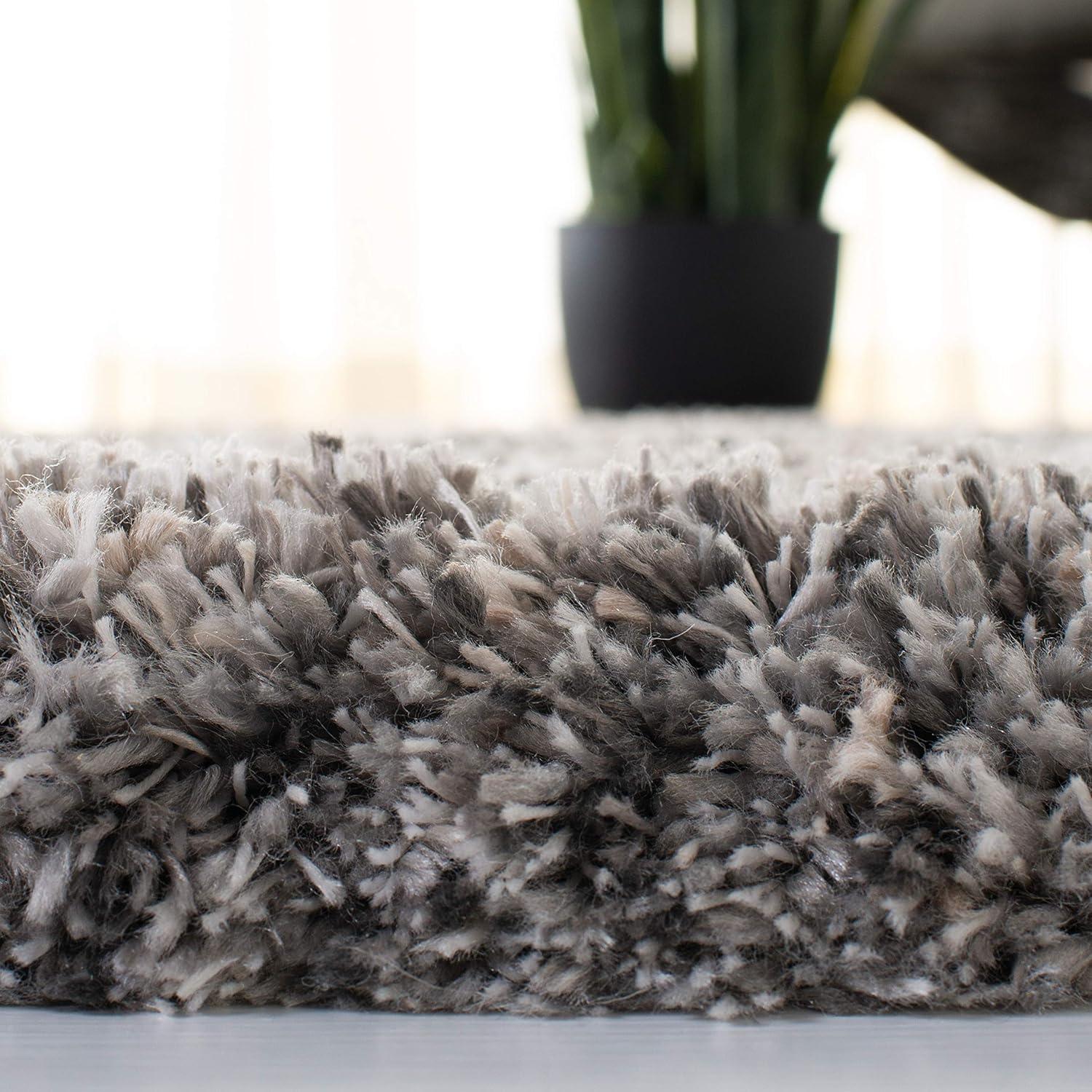 image:imageSAFAVIEH Iceland Shag Collection Area Rug 9 x 12 Cream amp Grey Modern Design Easy Care 25inch Thick Ideal for High Traffic Areas in Living Room Bedroom ISG519AGreyDark Grey