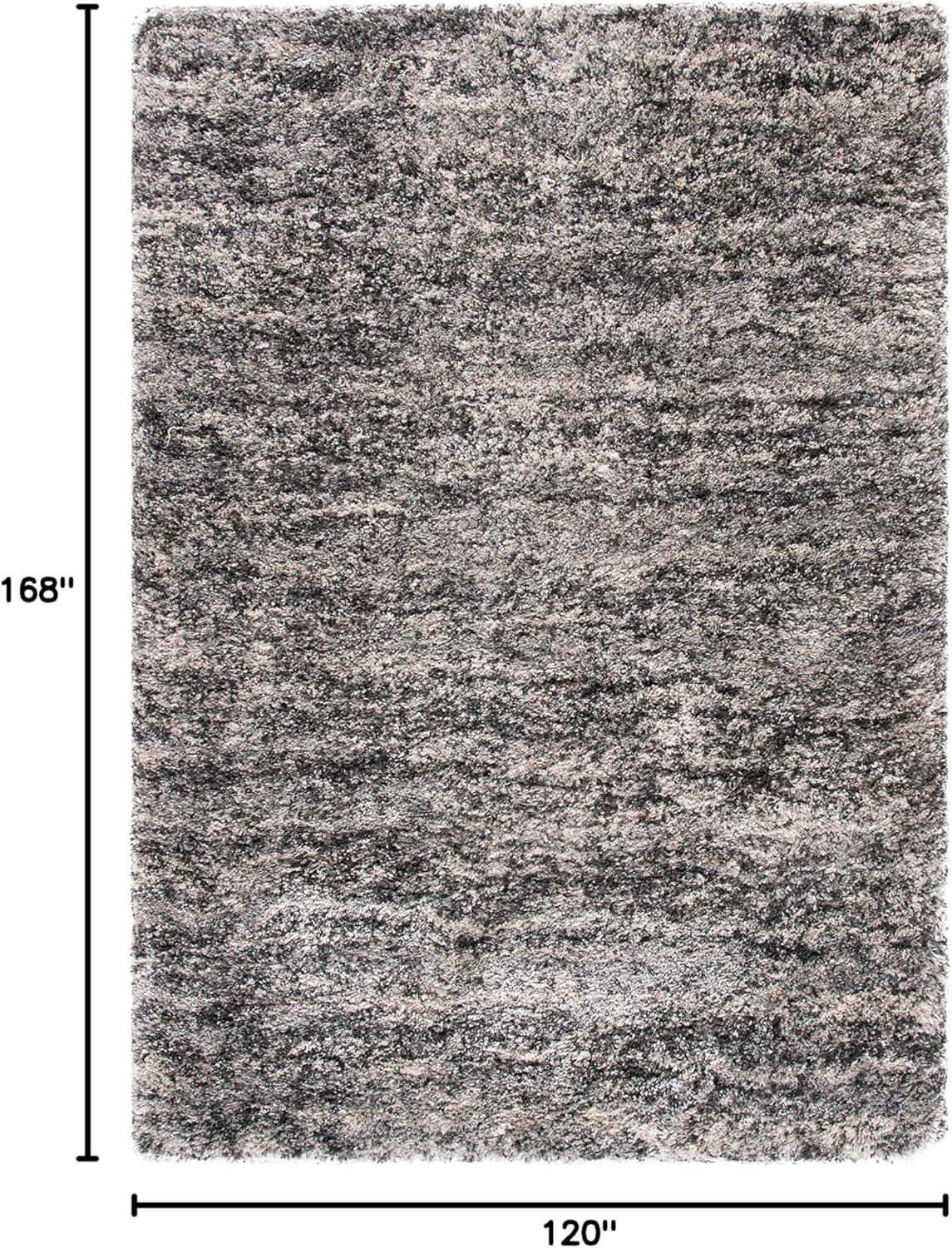 image:imageSAFAVIEH Iceland Shag Collection Area Rug 9 x 12 Cream amp Grey Modern Design Easy Care 25inch Thick Ideal for High Traffic Areas in Living Room Bedroom ISG519AGreyDark Grey