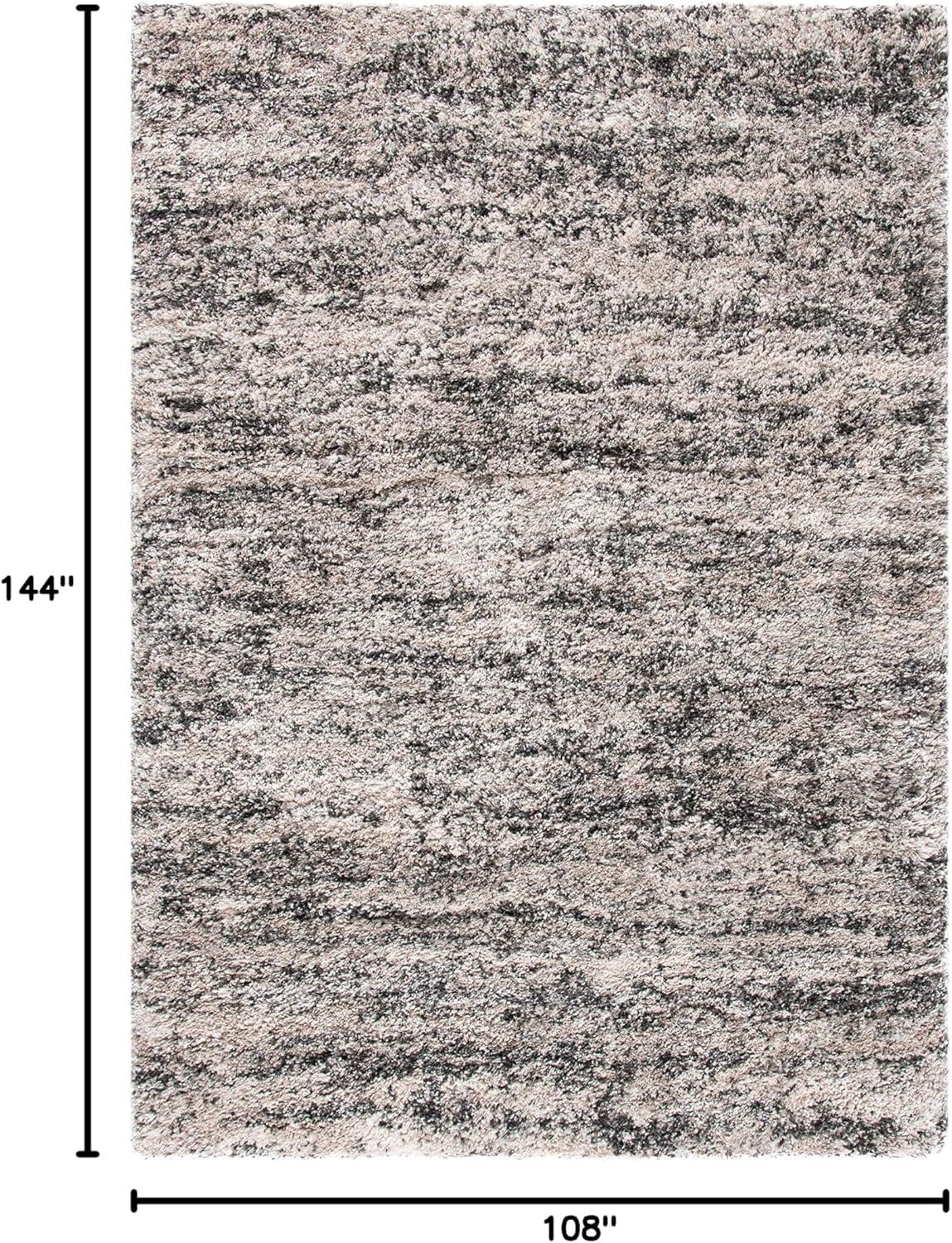 image:imageSAFAVIEH Iceland Shag Collection Area Rug 9 x 12 Cream amp Grey Modern Design Easy Care 25inch Thick Ideal for High Traffic Areas in Living Room Bedroom ISG519ACreamGrey
