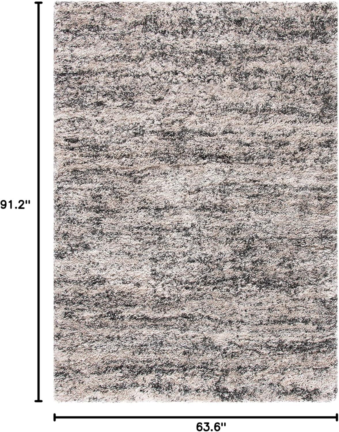 image:imageSAFAVIEH Iceland Shag Collection Area Rug 9 x 12 Cream amp Grey Modern Design Easy Care 25inch Thick Ideal for High Traffic Areas in Living Room Bedroom ISG519ACreamGrey