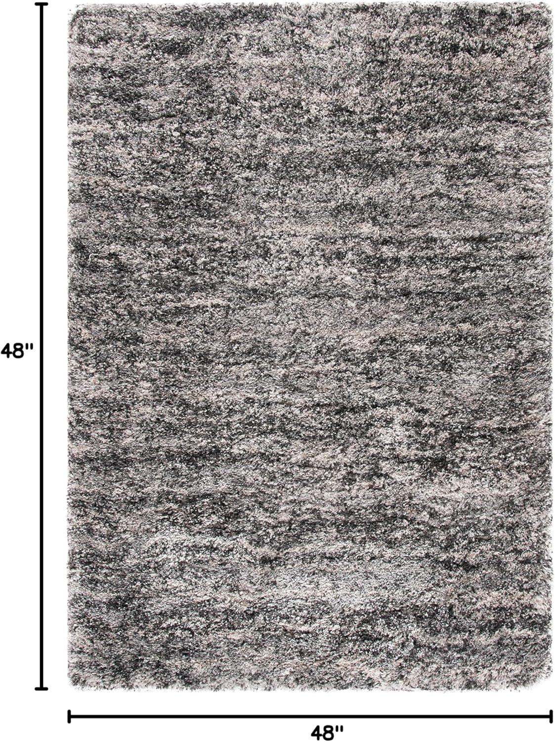 image:imageSAFAVIEH Iceland Shag Collection Area Rug 9 x 12 Cream amp Grey Modern Design Easy Care 25inch Thick Ideal for High Traffic Areas in Living Room Bedroom ISG519AGreyDark Grey