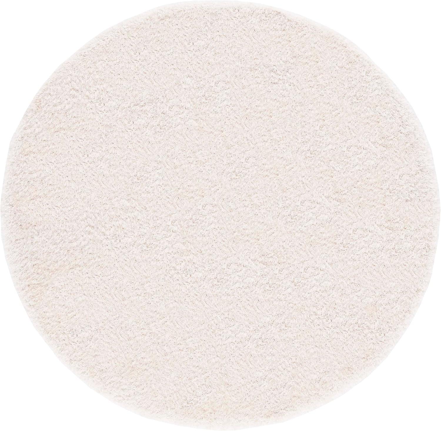 image:imageSAFAVIEH Luxe Shag Collection Area Rug 5 x 8 Ivory Handmade Glam 32inch Thick Ideal for High Traffic Areas in Living Room Bedroom SGX160ABone