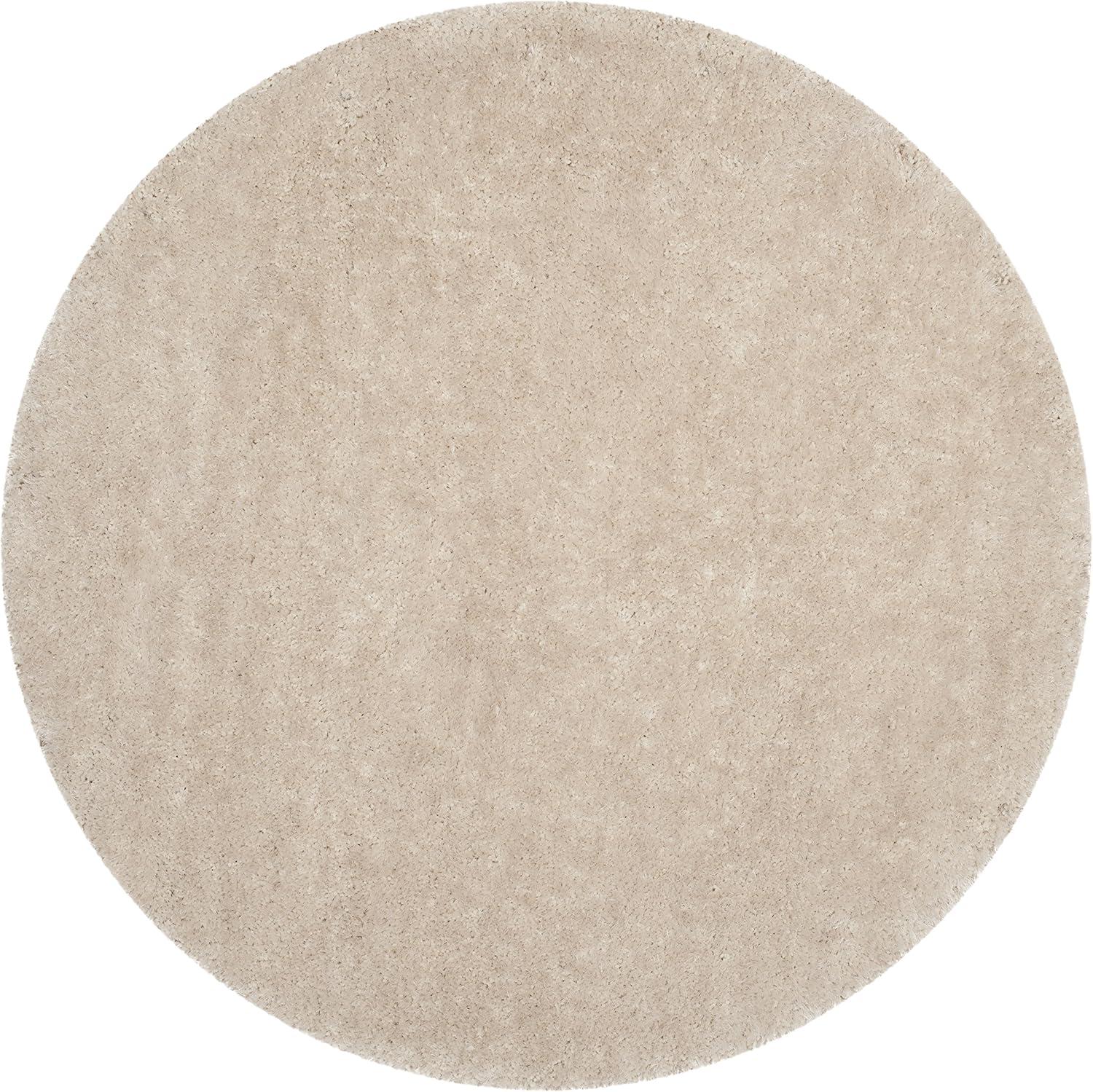 image:imageSAFAVIEH Luxe Shag Collection Area Rug 5 x 8 Ivory Handmade Glam 32inch Thick Ideal for High Traffic Areas in Living Room Bedroom SGX160ABone