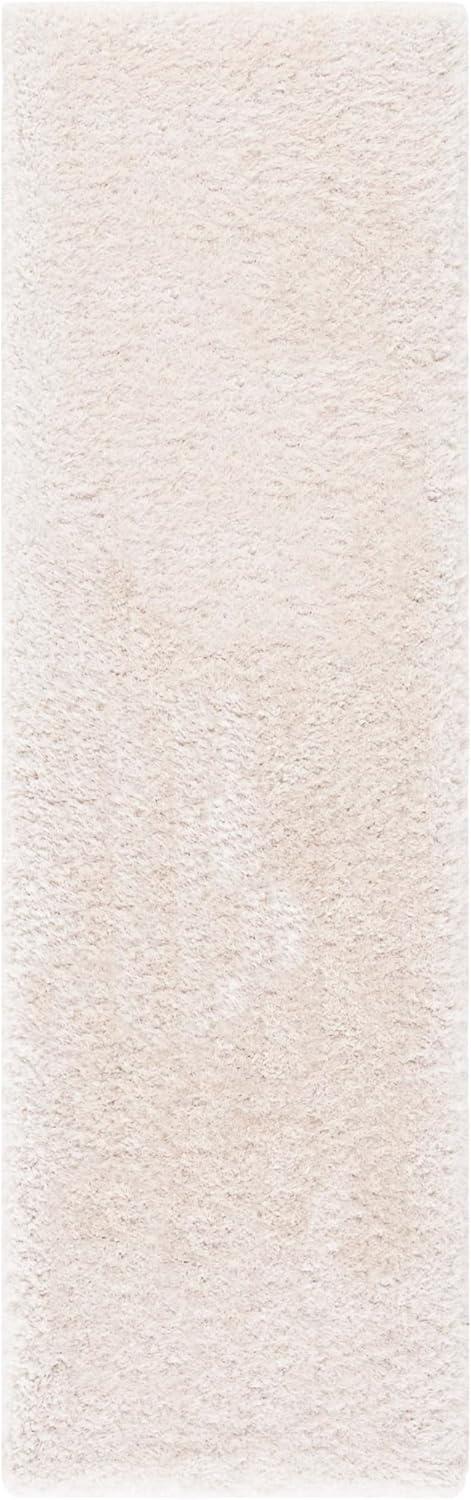 image:imageSAFAVIEH Luxe Shag Collection Area Rug 5 x 8 Ivory Handmade Glam 32inch Thick Ideal for High Traffic Areas in Living Room Bedroom SGX160ABone