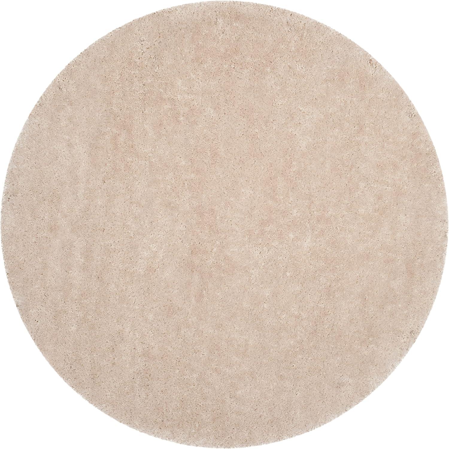 image:imageSAFAVIEH Luxe Shag Collection Area Rug 5 x 8 Ivory Handmade Glam 32inch Thick Ideal for High Traffic Areas in Living Room Bedroom SGX160ABone