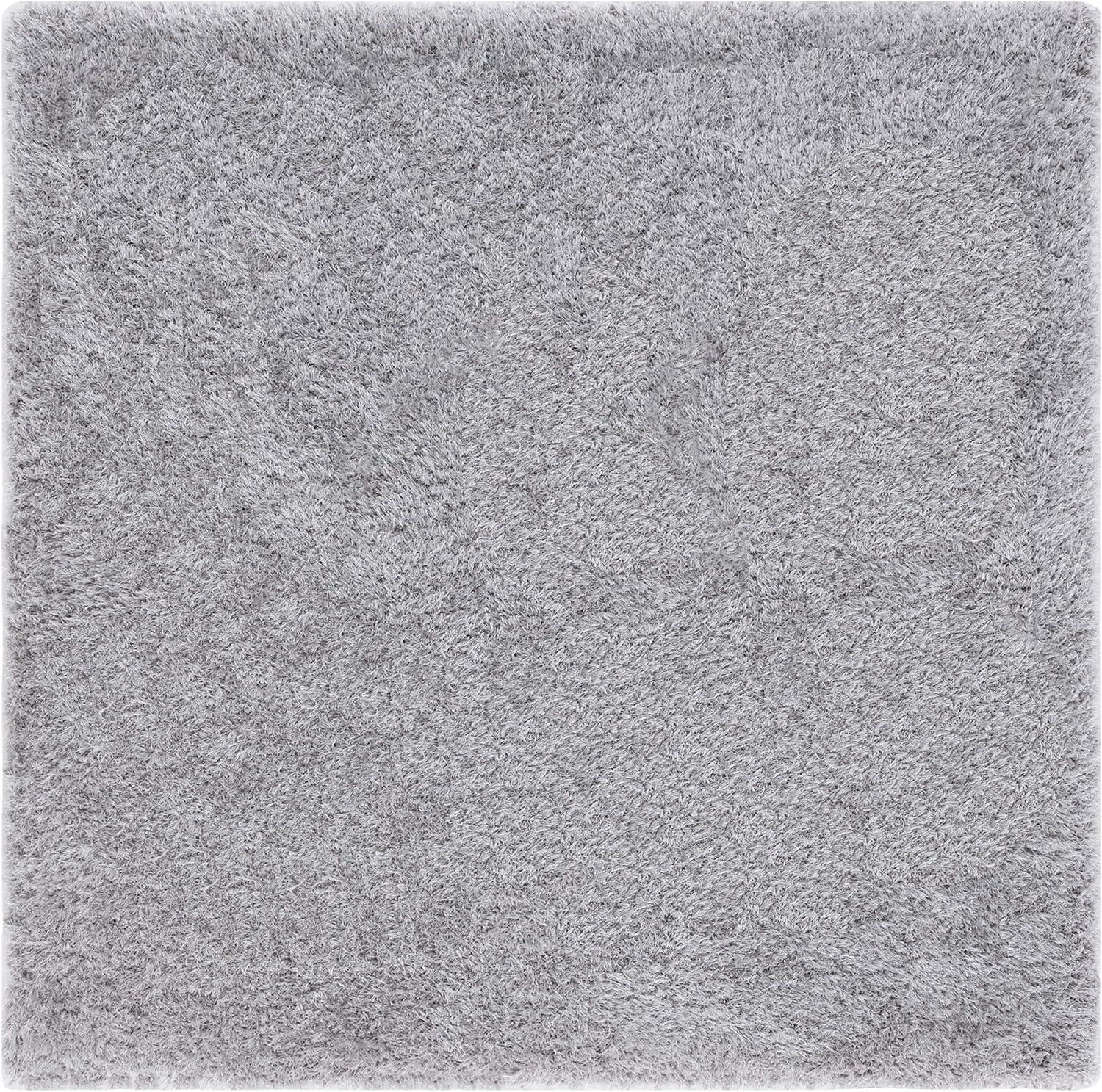 image:imageSAFAVIEH Luxe Shag Collection Area Rug 5 x 8 Ivory Handmade Glam 32inch Thick Ideal for High Traffic Areas in Living Room Bedroom SGX160AGrey