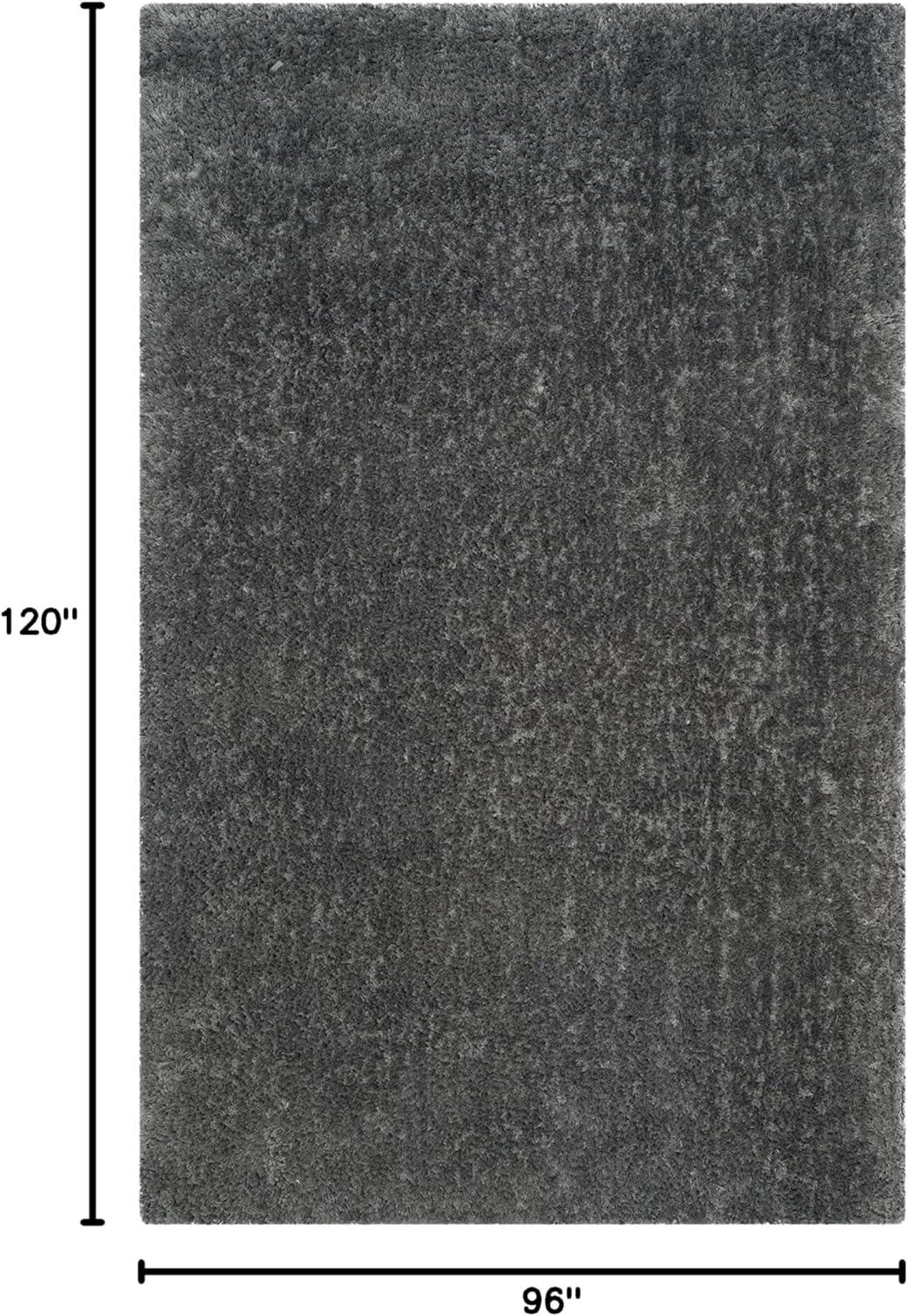 image:imageSAFAVIEH Luxe Shag Collection Area Rug 5 x 8 Ivory Handmade Glam 32inch Thick Ideal for High Traffic Areas in Living Room Bedroom SGX160AGrey