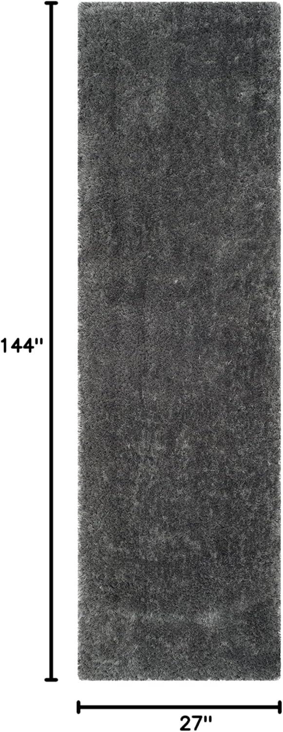 image:imageSAFAVIEH Luxe Shag Collection Area Rug 5 x 8 Ivory Handmade Glam 32inch Thick Ideal for High Traffic Areas in Living Room Bedroom SGX160AGrey