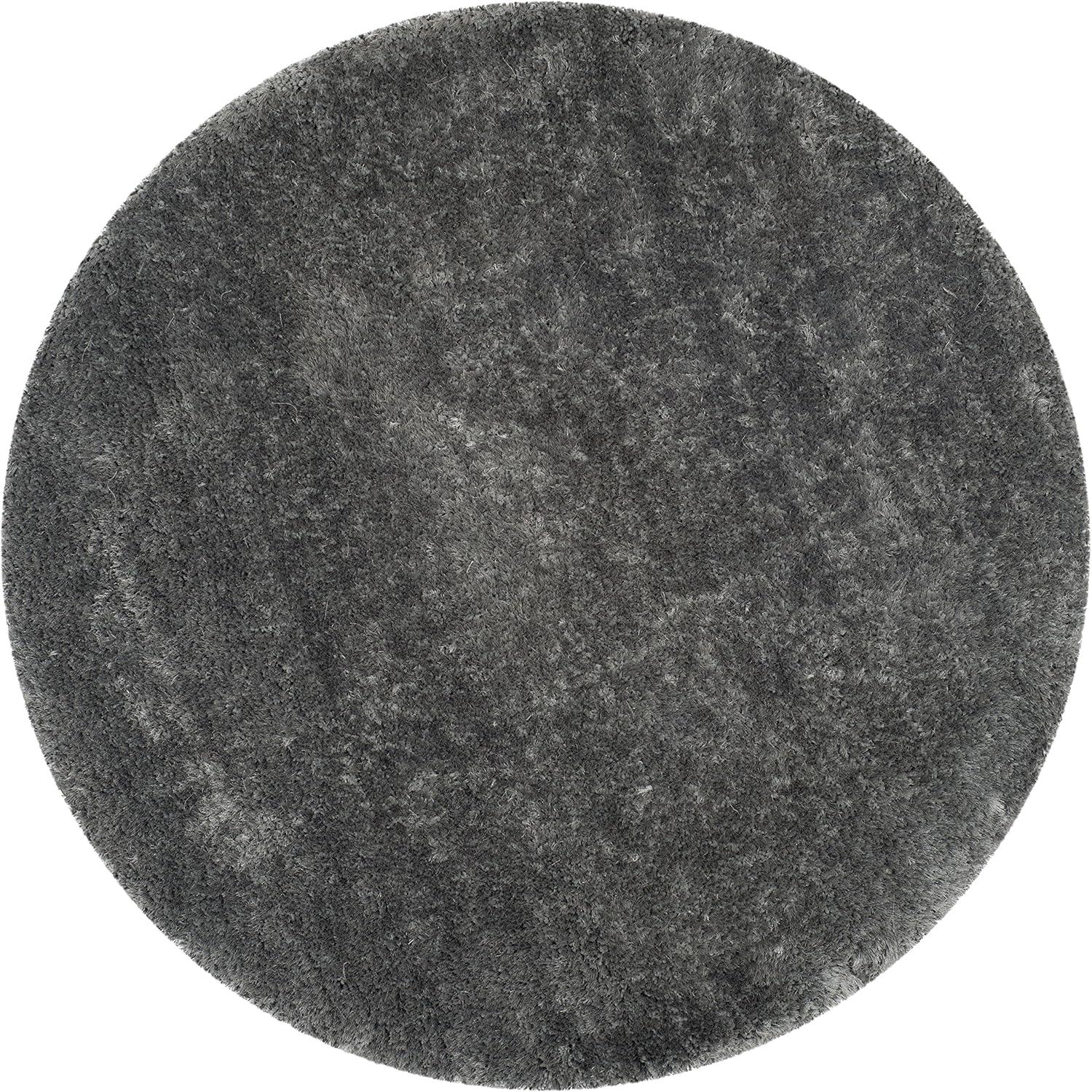 image:imageSAFAVIEH Luxe Shag Collection Area Rug 5 x 8 Ivory Handmade Glam 32inch Thick Ideal for High Traffic Areas in Living Room Bedroom SGX160AGrey