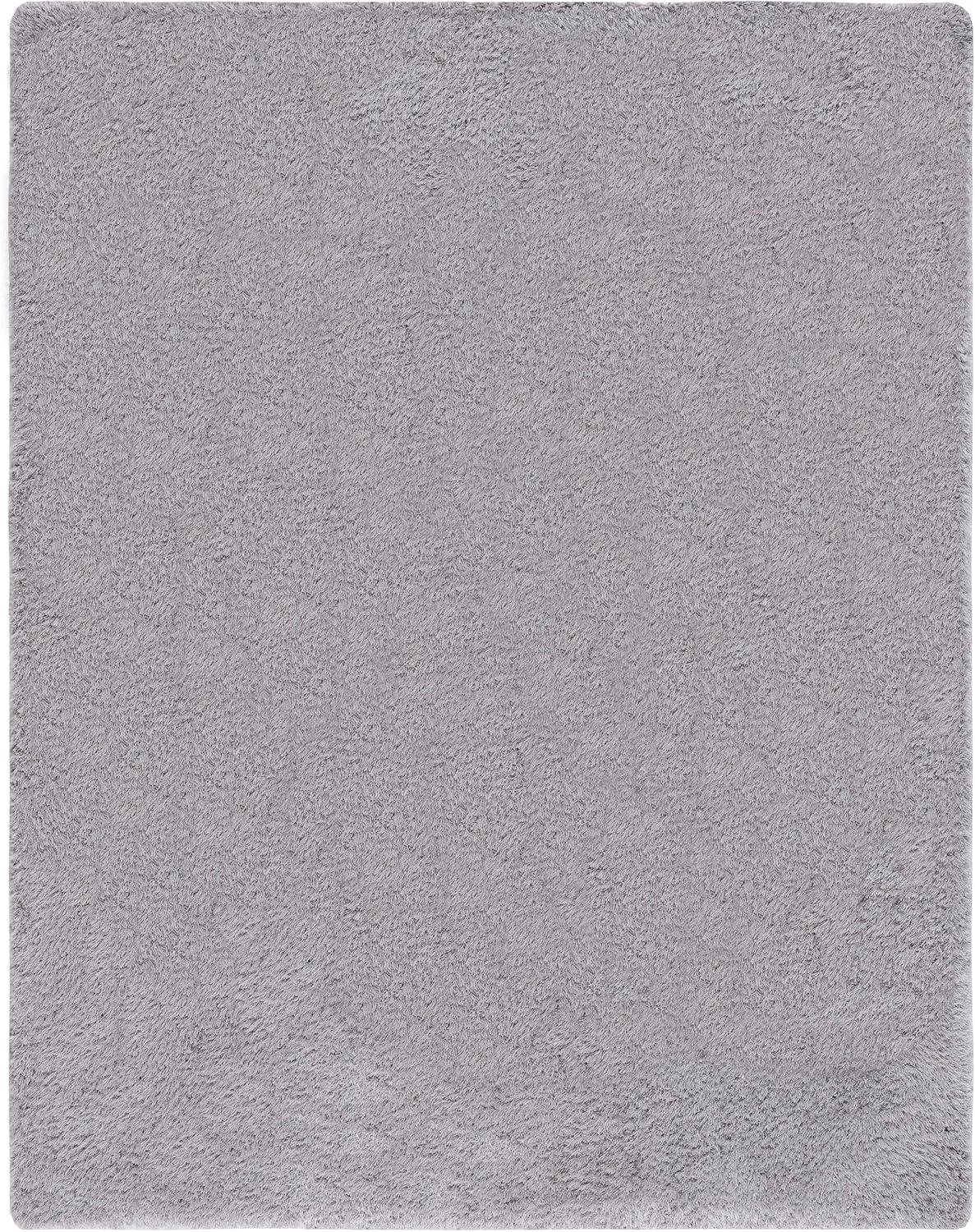 image:imageSAFAVIEH Luxe Shag Collection Area Rug 5 x 8 Ivory Handmade Glam 32inch Thick Ideal for High Traffic Areas in Living Room Bedroom SGX160AGrey