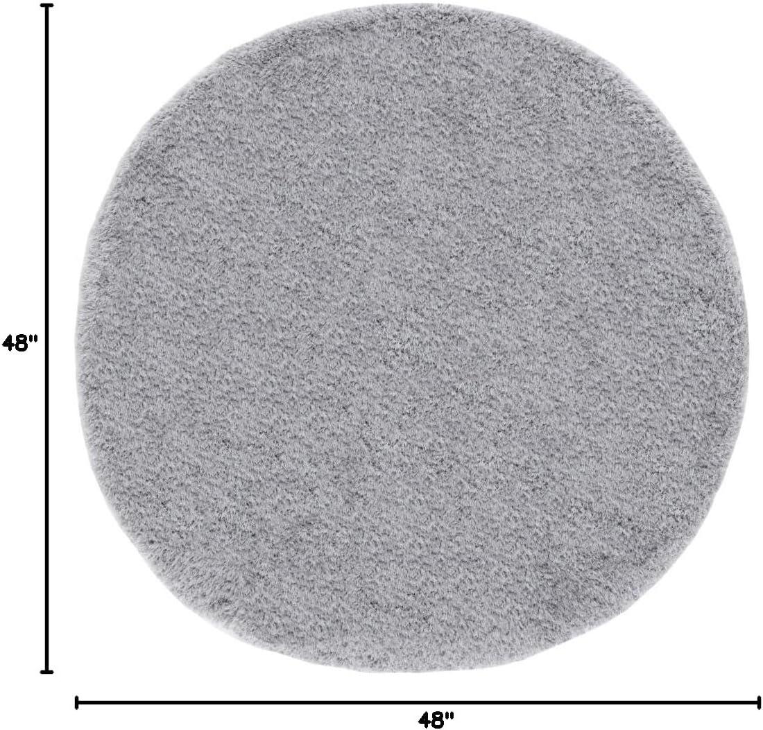 image:imageSAFAVIEH Luxe Shag Collection Area Rug 5 x 8 Ivory Handmade Glam 32inch Thick Ideal for High Traffic Areas in Living Room Bedroom SGX160AGrey