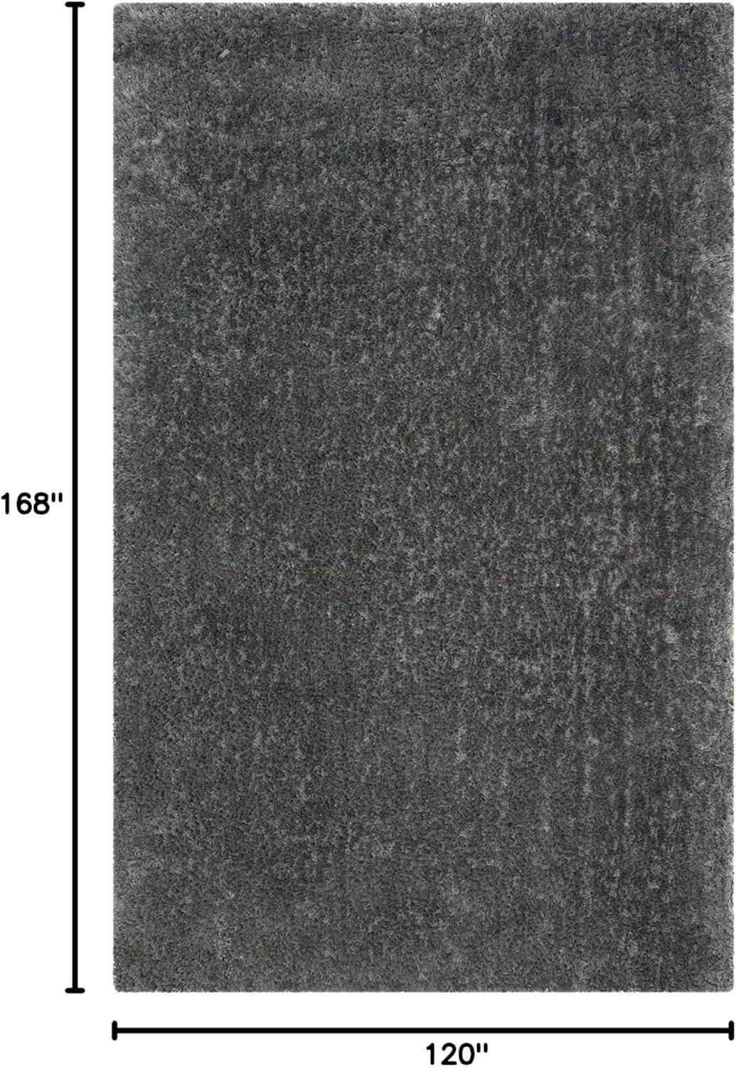 image:imageSAFAVIEH Luxe Shag Collection Area Rug 5 x 8 Ivory Handmade Glam 32inch Thick Ideal for High Traffic Areas in Living Room Bedroom SGX160AGrey