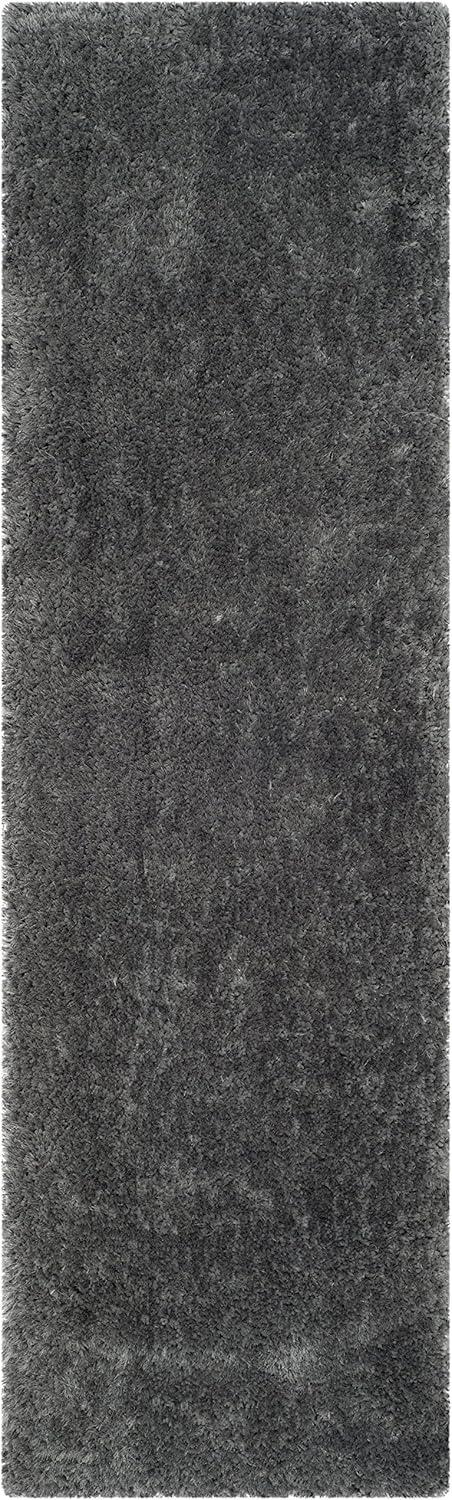 image:imageSAFAVIEH Luxe Shag Collection Area Rug 5 x 8 Ivory Handmade Glam 32inch Thick Ideal for High Traffic Areas in Living Room Bedroom SGX160AGrey