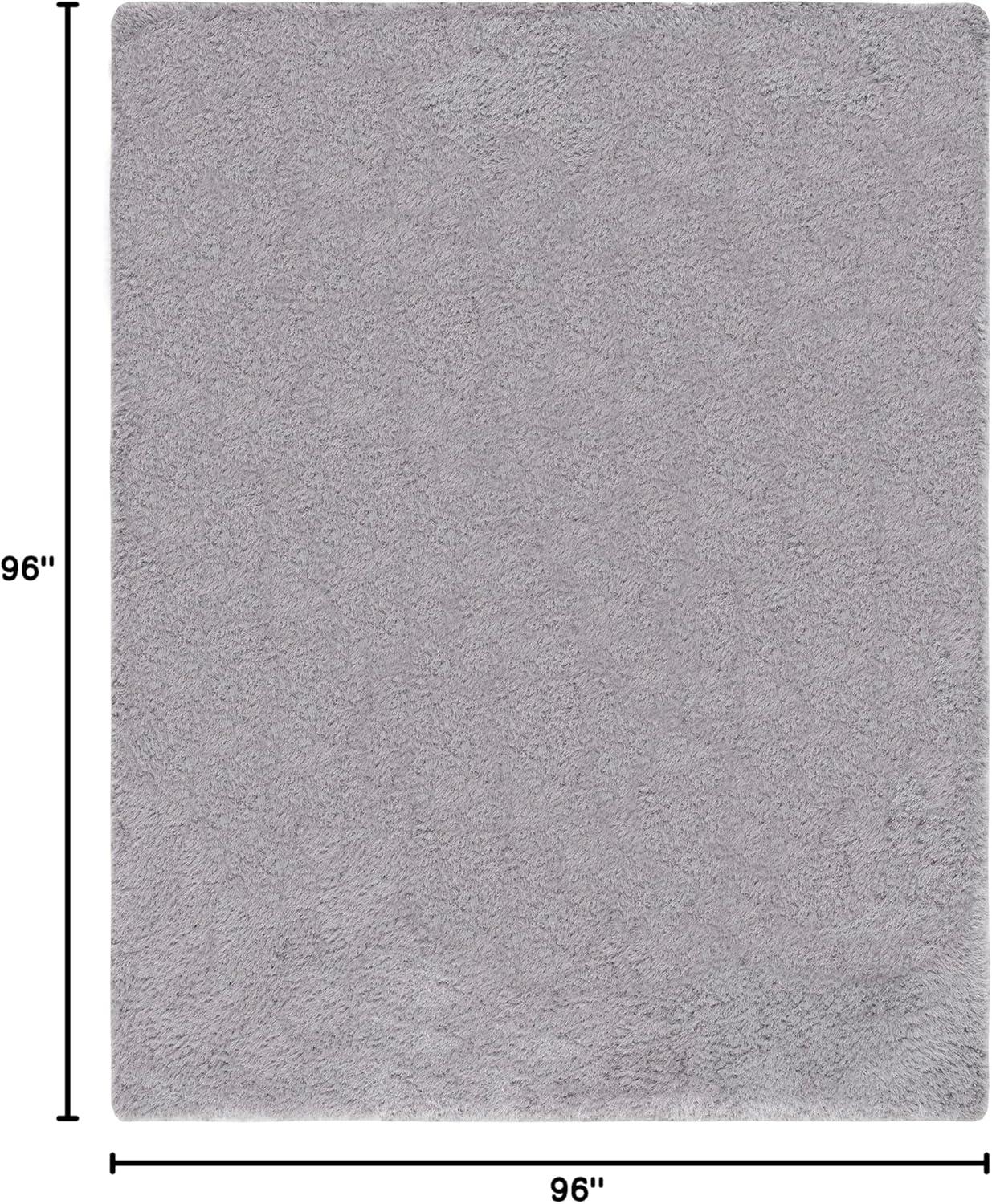image:imageSAFAVIEH Luxe Shag Collection Area Rug 5 x 8 Ivory Handmade Glam 32inch Thick Ideal for High Traffic Areas in Living Room Bedroom SGX160AGrey
