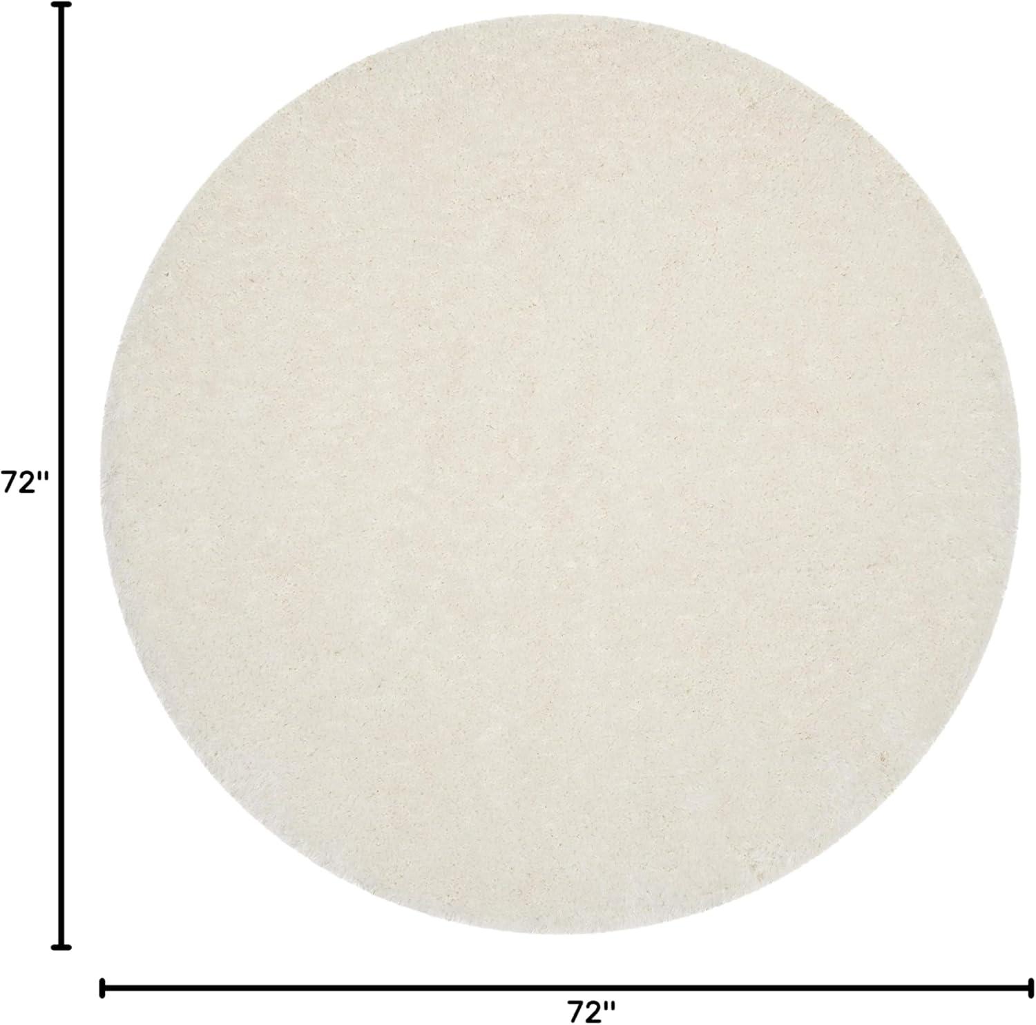 image:imageSAFAVIEH Luxe Shag Collection Area Rug 5 x 8 Ivory Handmade Glam 32inch Thick Ideal for High Traffic Areas in Living Room Bedroom SGX160AIvory