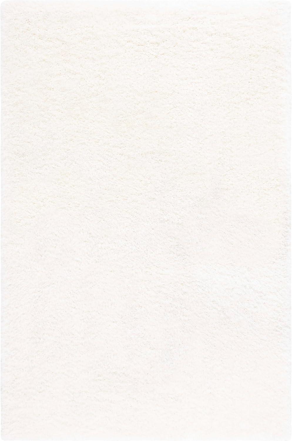 image:imageSAFAVIEH Luxe Shag Collection Area Rug 5 x 8 Ivory Handmade Glam 32inch Thick Ideal for High Traffic Areas in Living Room Bedroom SGX160AIvory