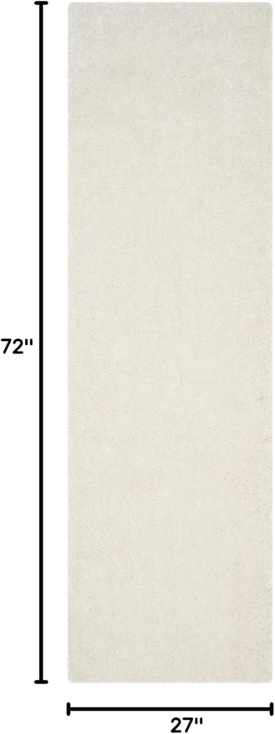 image:imageSAFAVIEH Luxe Shag Collection Area Rug 5 x 8 Ivory Handmade Glam 32inch Thick Ideal for High Traffic Areas in Living Room Bedroom SGX160AIvory