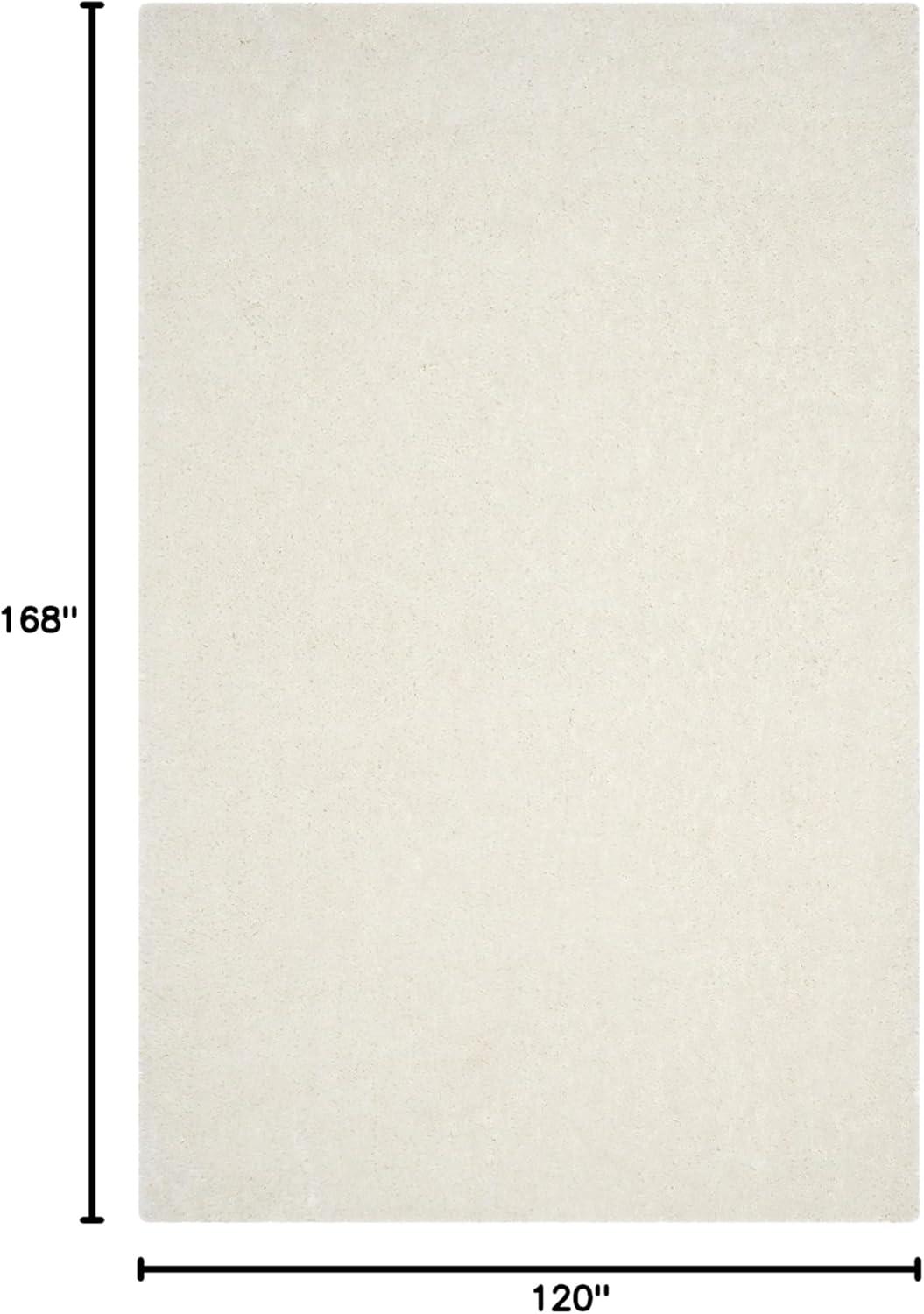 image:imageSAFAVIEH Luxe Shag Collection Area Rug 5 x 8 Ivory Handmade Glam 32inch Thick Ideal for High Traffic Areas in Living Room Bedroom SGX160AIvory