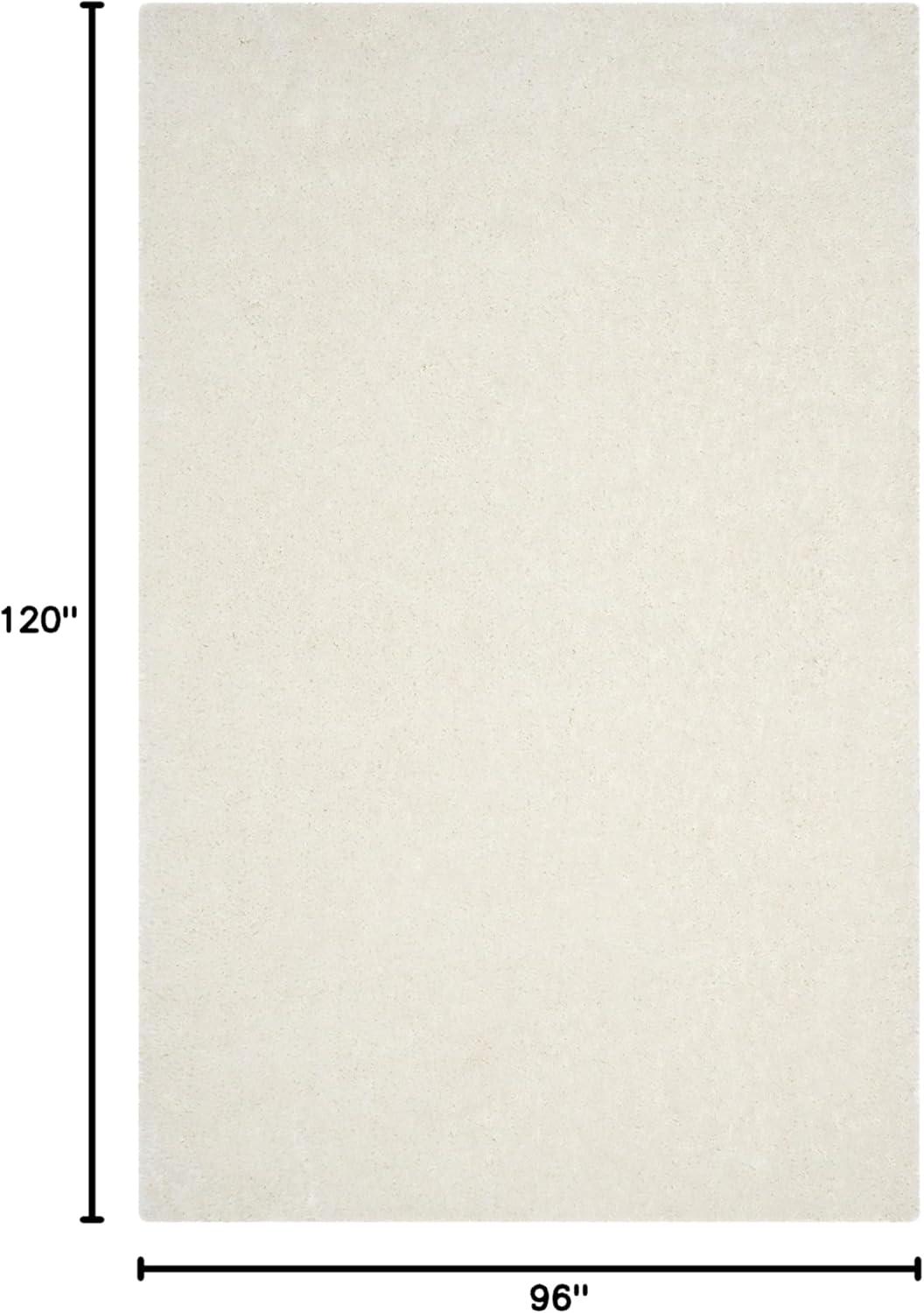 image:imageSAFAVIEH Luxe Shag Collection Area Rug 5 x 8 Ivory Handmade Glam 32inch Thick Ideal for High Traffic Areas in Living Room Bedroom SGX160AIvory