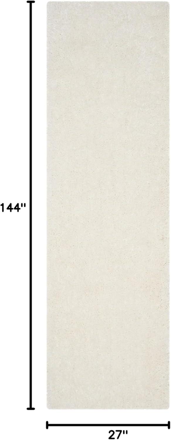 image:imageSAFAVIEH Luxe Shag Collection Area Rug 5 x 8 Ivory Handmade Glam 32inch Thick Ideal for High Traffic Areas in Living Room Bedroom SGX160AIvory