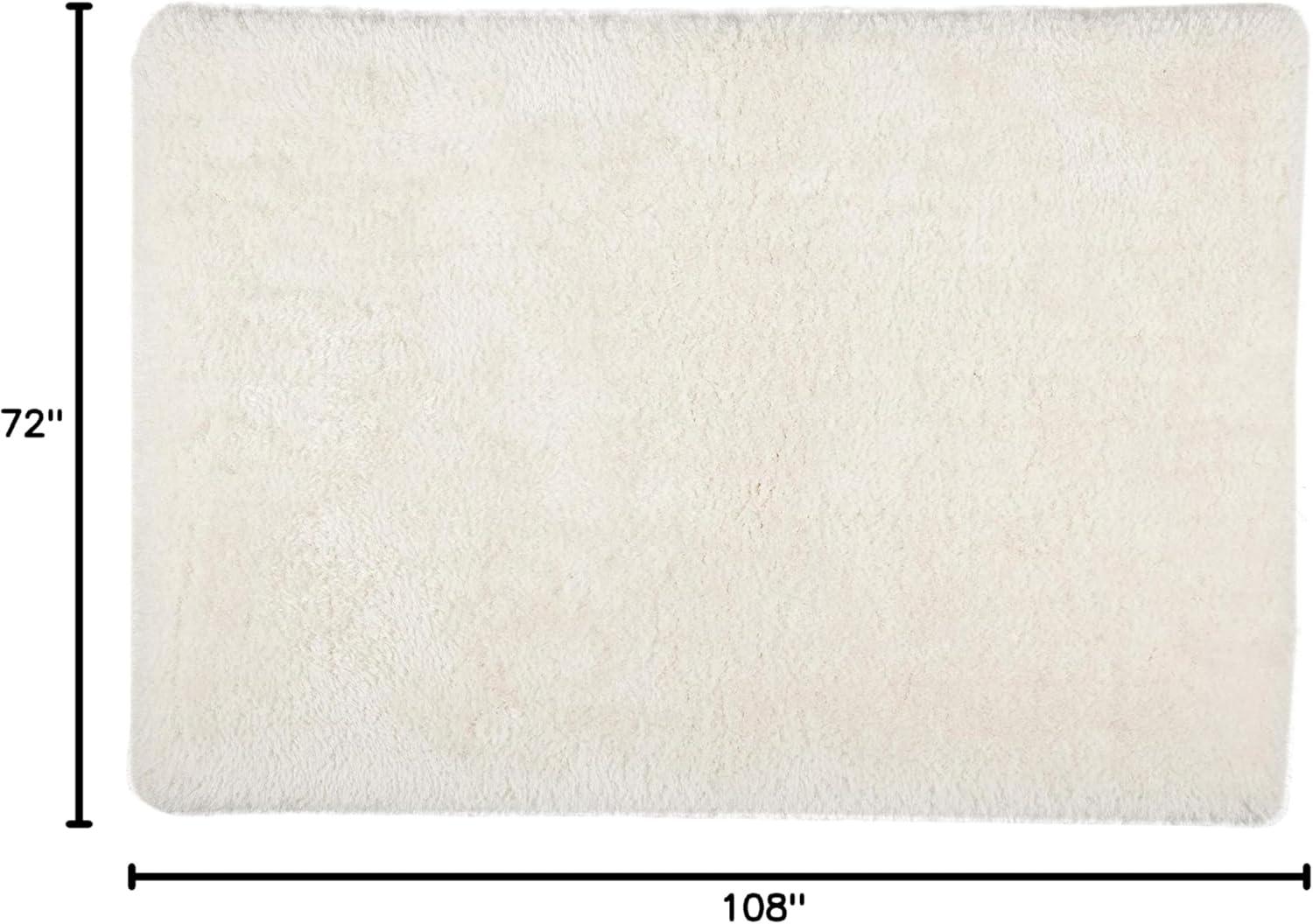 image:imageSAFAVIEH Luxe Shag Collection Area Rug 5 x 8 Ivory Handmade Glam 32inch Thick Ideal for High Traffic Areas in Living Room Bedroom SGX160AIvory
