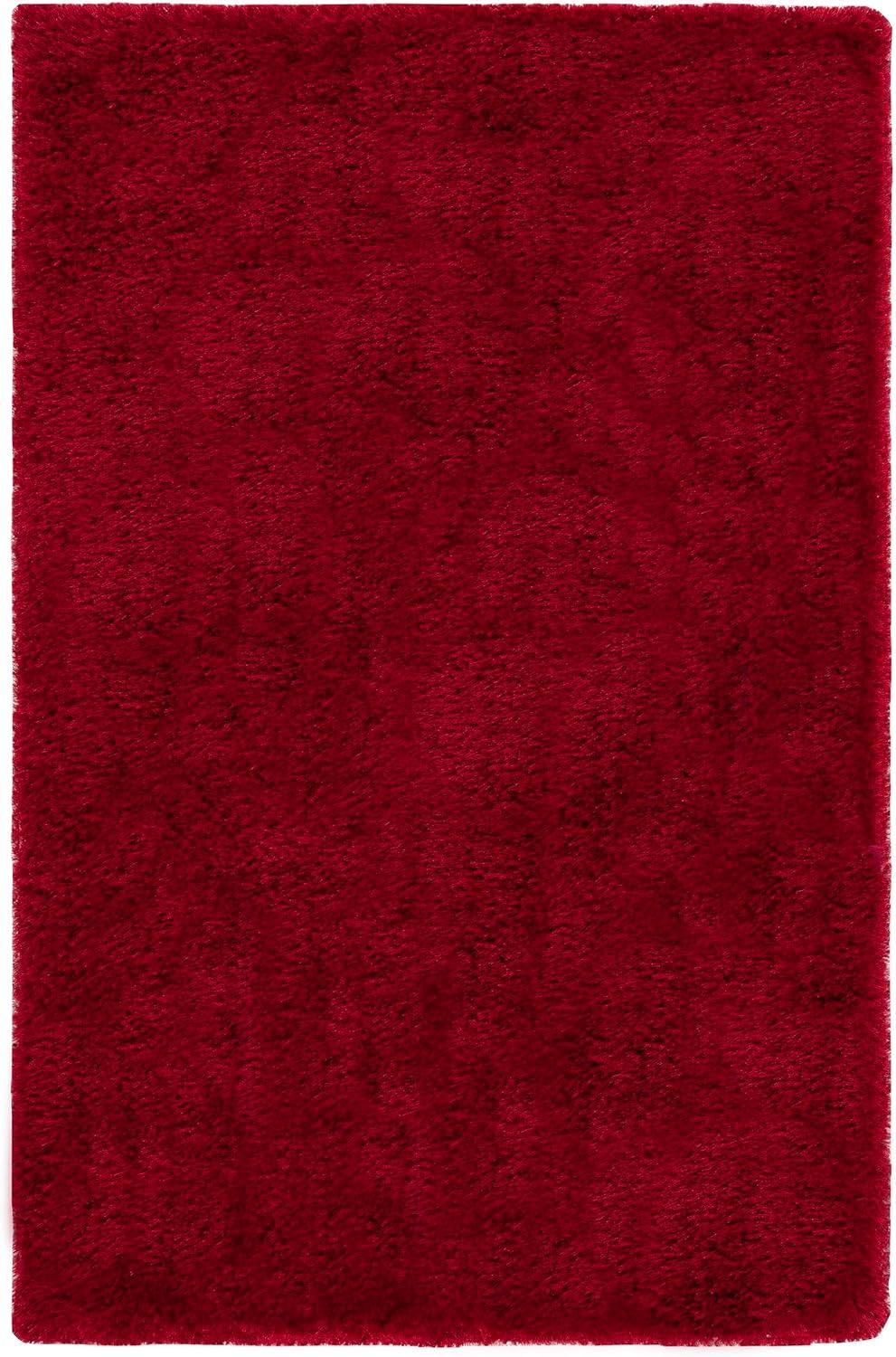 image:imageSAFAVIEH Luxe Shag Collection Area Rug 5 x 8 Ivory Handmade Glam 32inch Thick Ideal for High Traffic Areas in Living Room Bedroom SGX160ARed