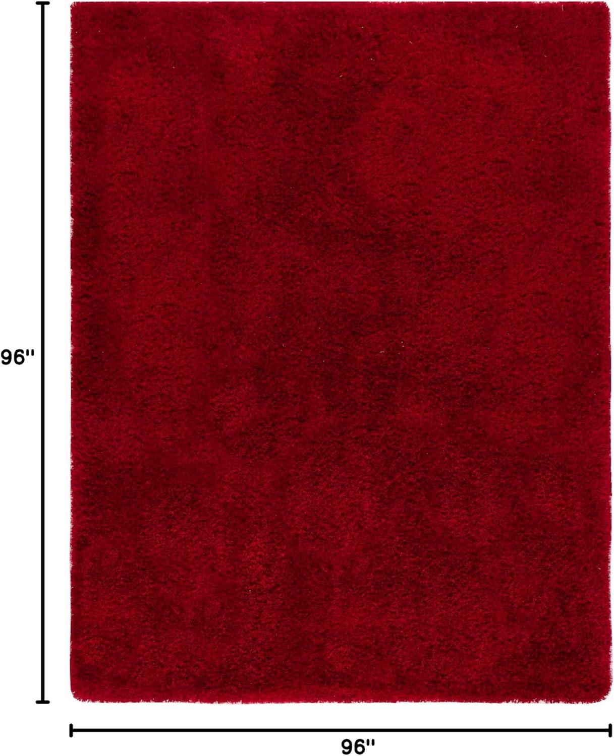 image:imageSAFAVIEH Luxe Shag Collection Area Rug 5 x 8 Ivory Handmade Glam 32inch Thick Ideal for High Traffic Areas in Living Room Bedroom SGX160ARed