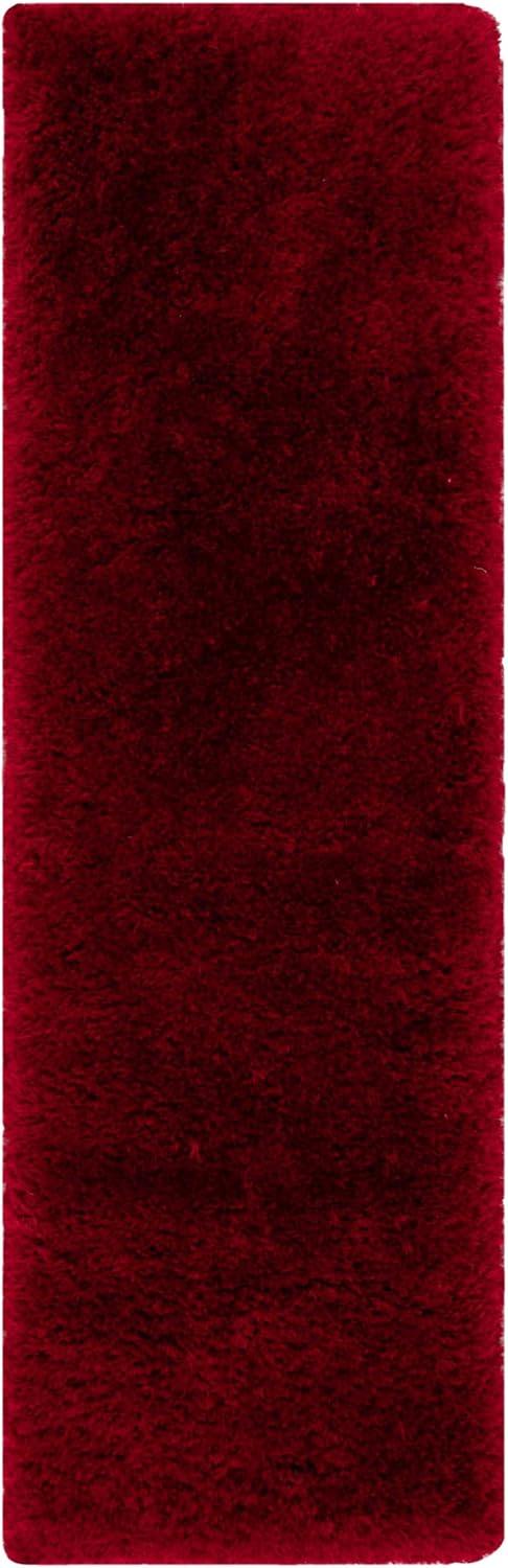image:imageSAFAVIEH Luxe Shag Collection Area Rug 5 x 8 Ivory Handmade Glam 32inch Thick Ideal for High Traffic Areas in Living Room Bedroom SGX160ARed