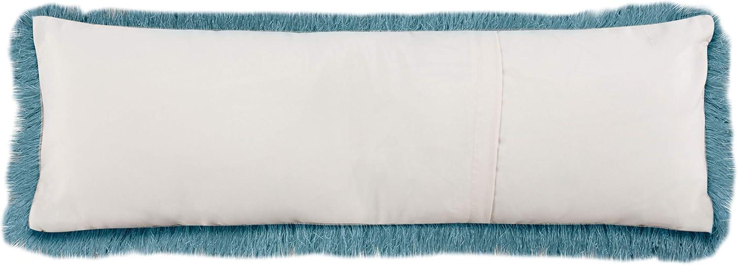 image:imageSAFAVIEH Soleil IndoorOutdoor Shag Throw Pillow 22x22 ChampagneBlue