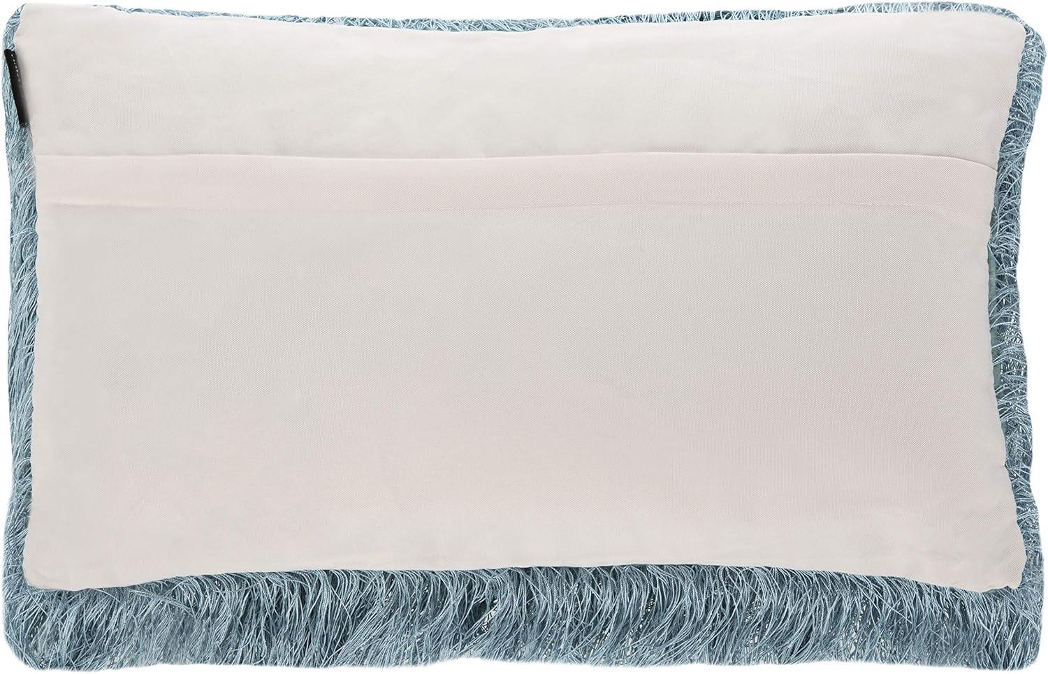 image:imageSAFAVIEH Soleil IndoorOutdoor Shag Throw Pillow 22x22 ChampagneBlue