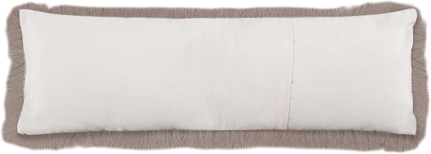 image:imageSAFAVIEH Soleil IndoorOutdoor Shag Throw Pillow 22x22 ChampagneTaupe