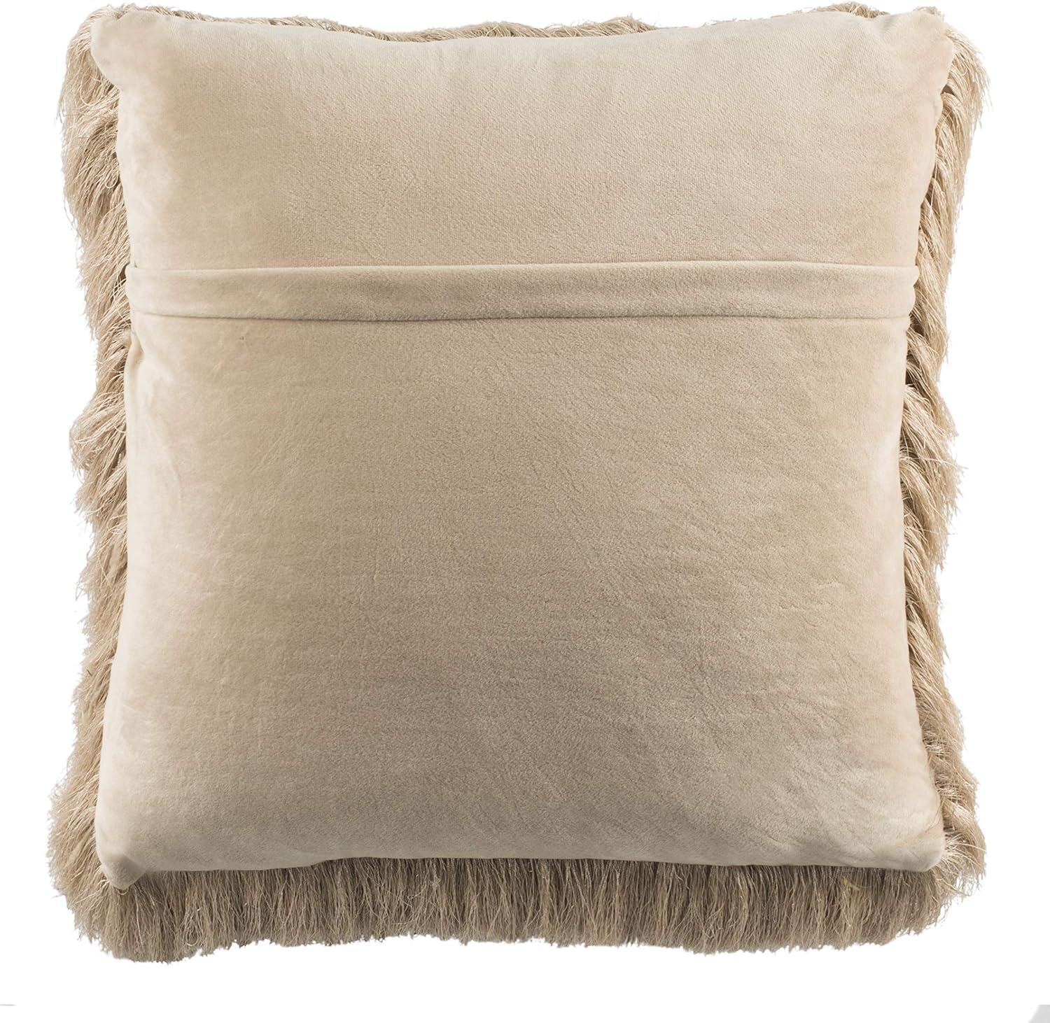 image:imageSafavieh Cali Shag Throw Pillow SilverBeige
