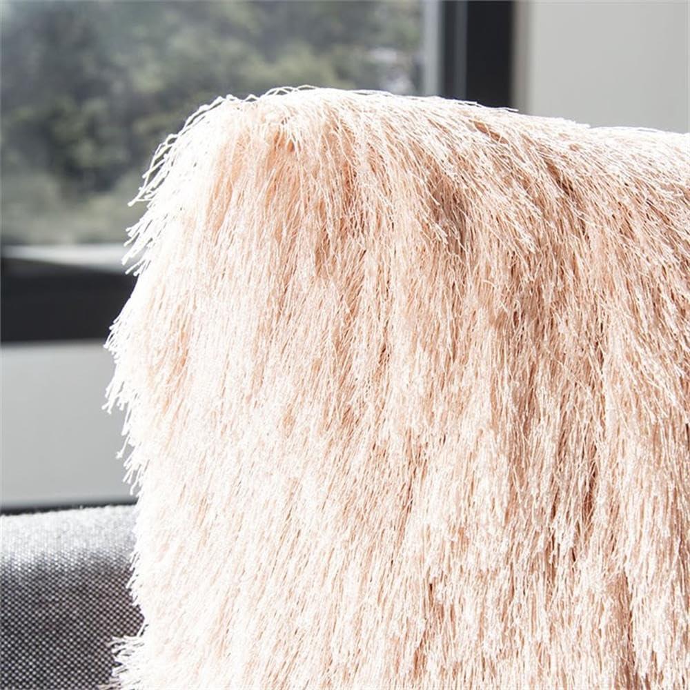 image:imageSafavieh Cali Shag Throw Pillow SilverBlush