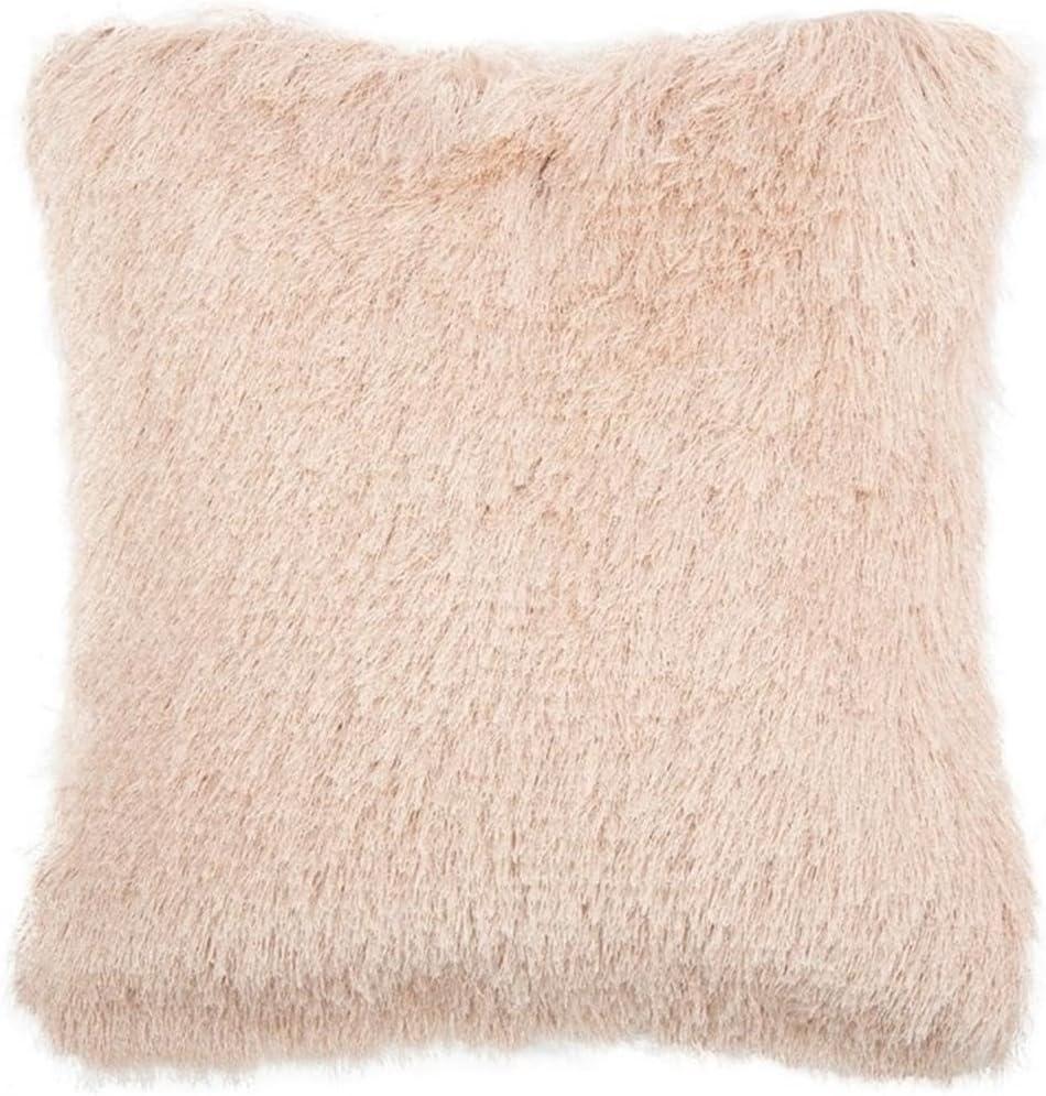 image:imageSafavieh Cali Shag Throw Pillow SilverBlush
