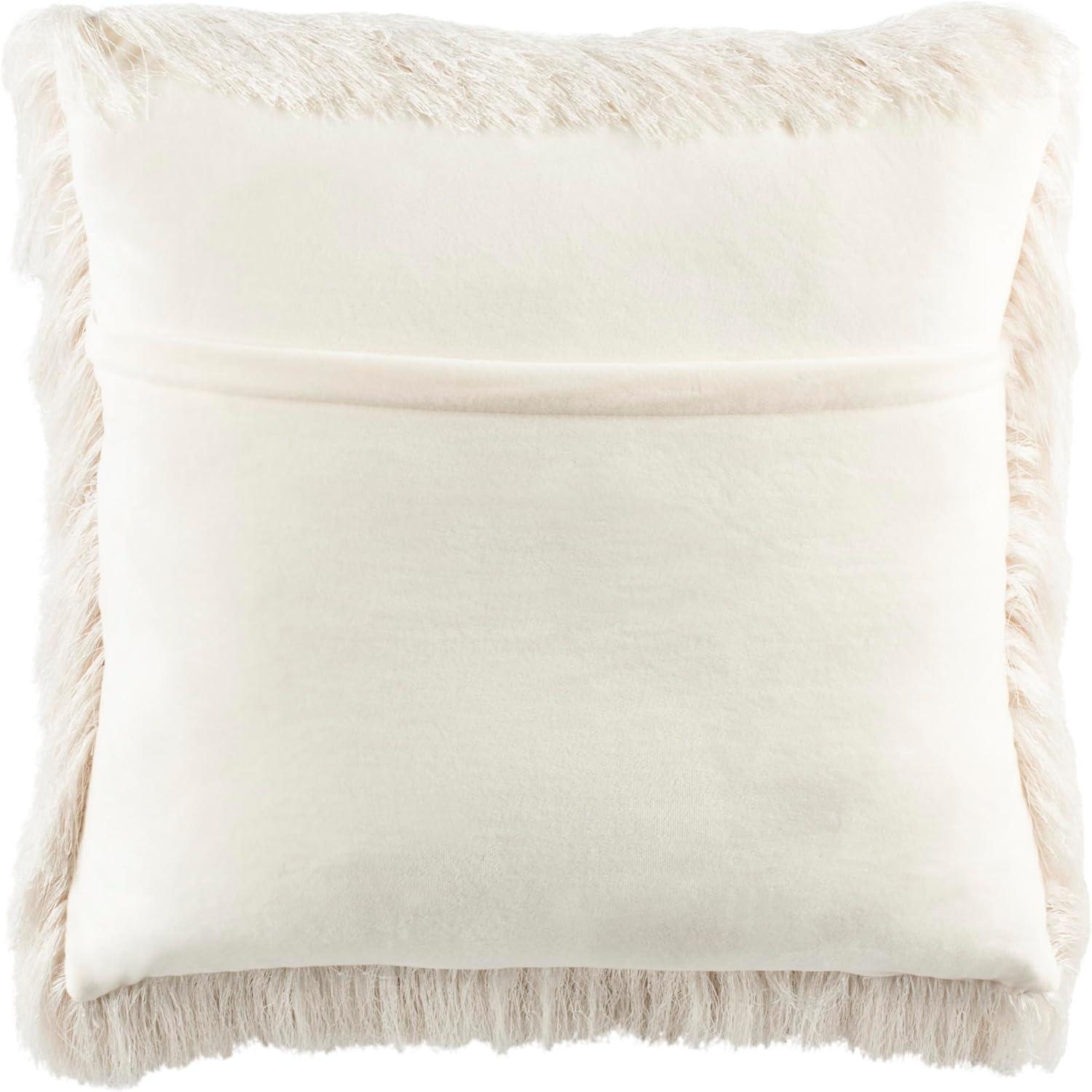 image:imageSafavieh Cali Shag Throw Pillow SilverIvory