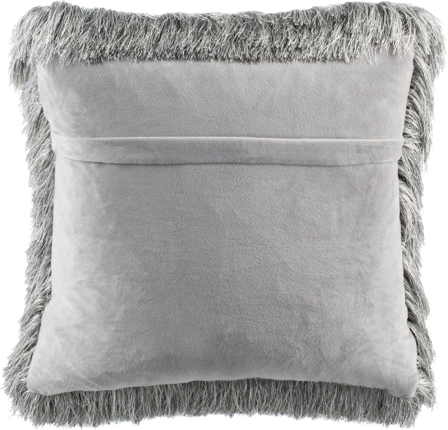 image:imageSafavieh Cali Shag Throw Pillow SilverSilver