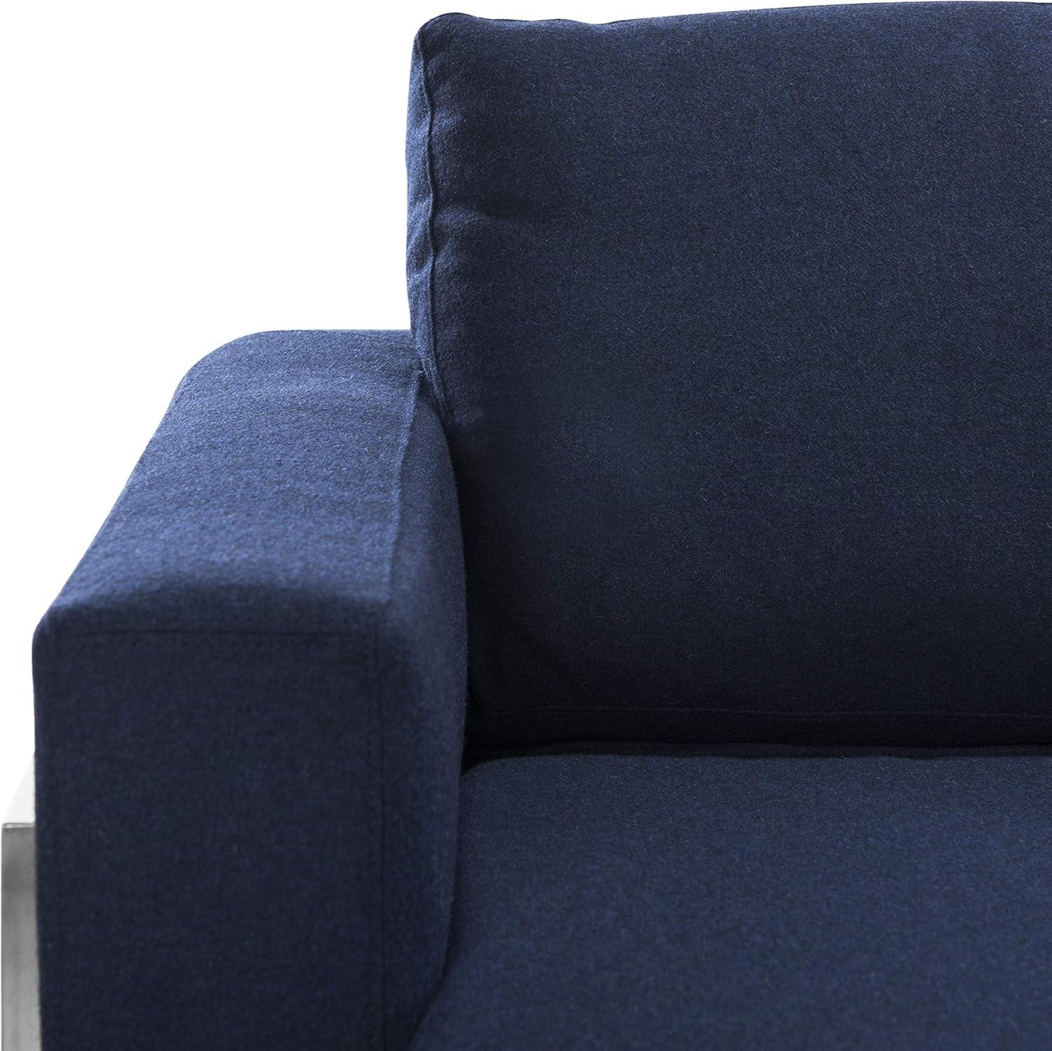 image:imageSafavieh Couture Home Camila Navy and Brushed Stainless Steel Sectional