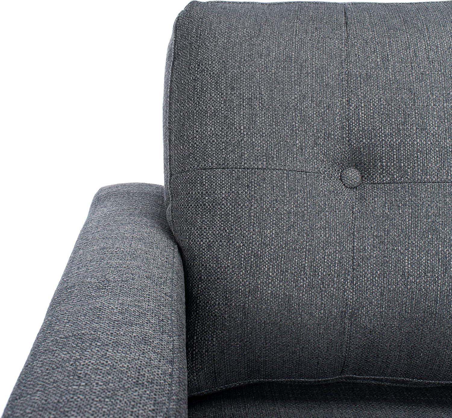 image:imageSafavieh Couture Home Gneiss MidCentury Modern Slate Grey and Dark Brown Tufted SofaSlate GreyDark Brown